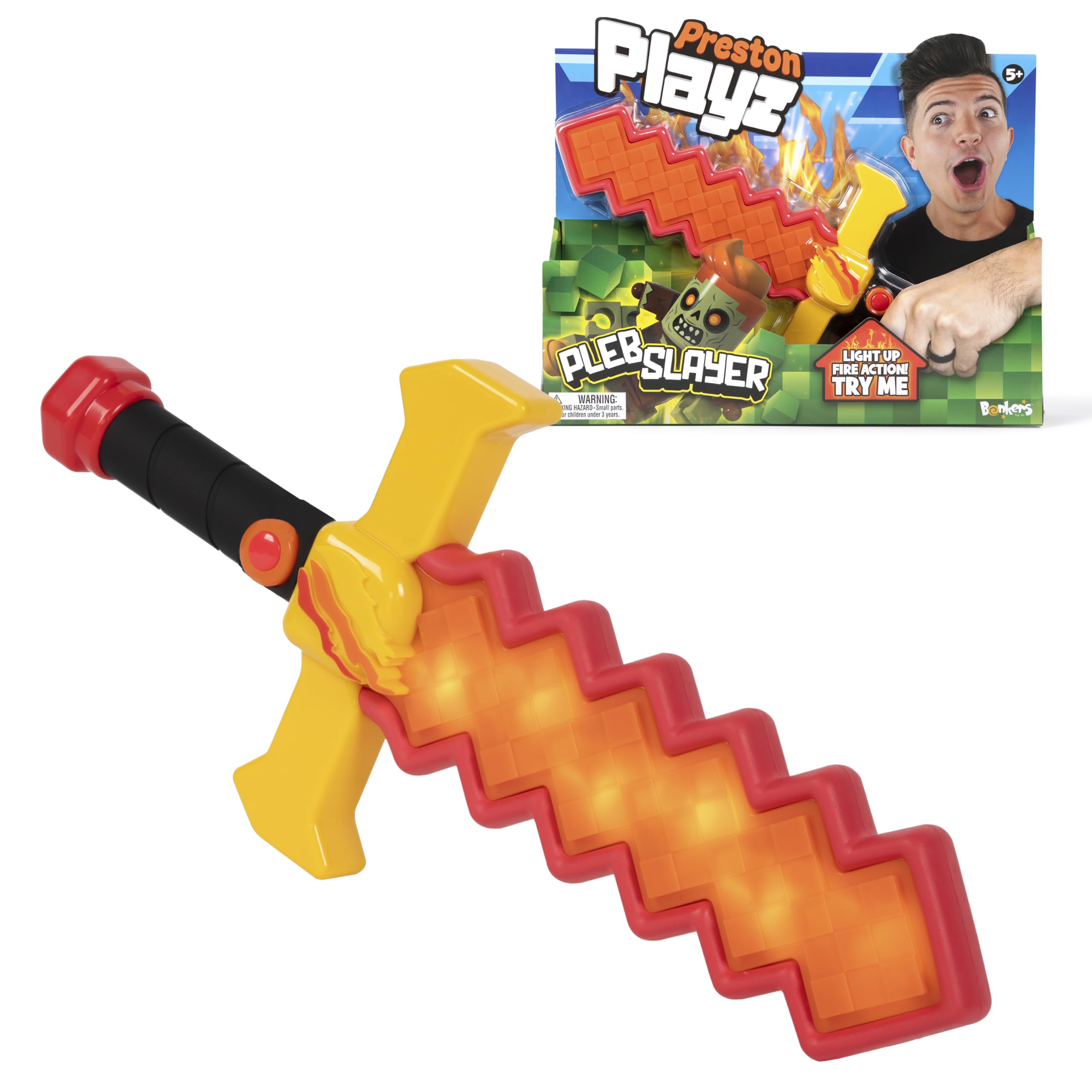 PrestonPlayz Pleb Slayer Sword - Glows, Foam Encased Plastic, Ages 5+ 1