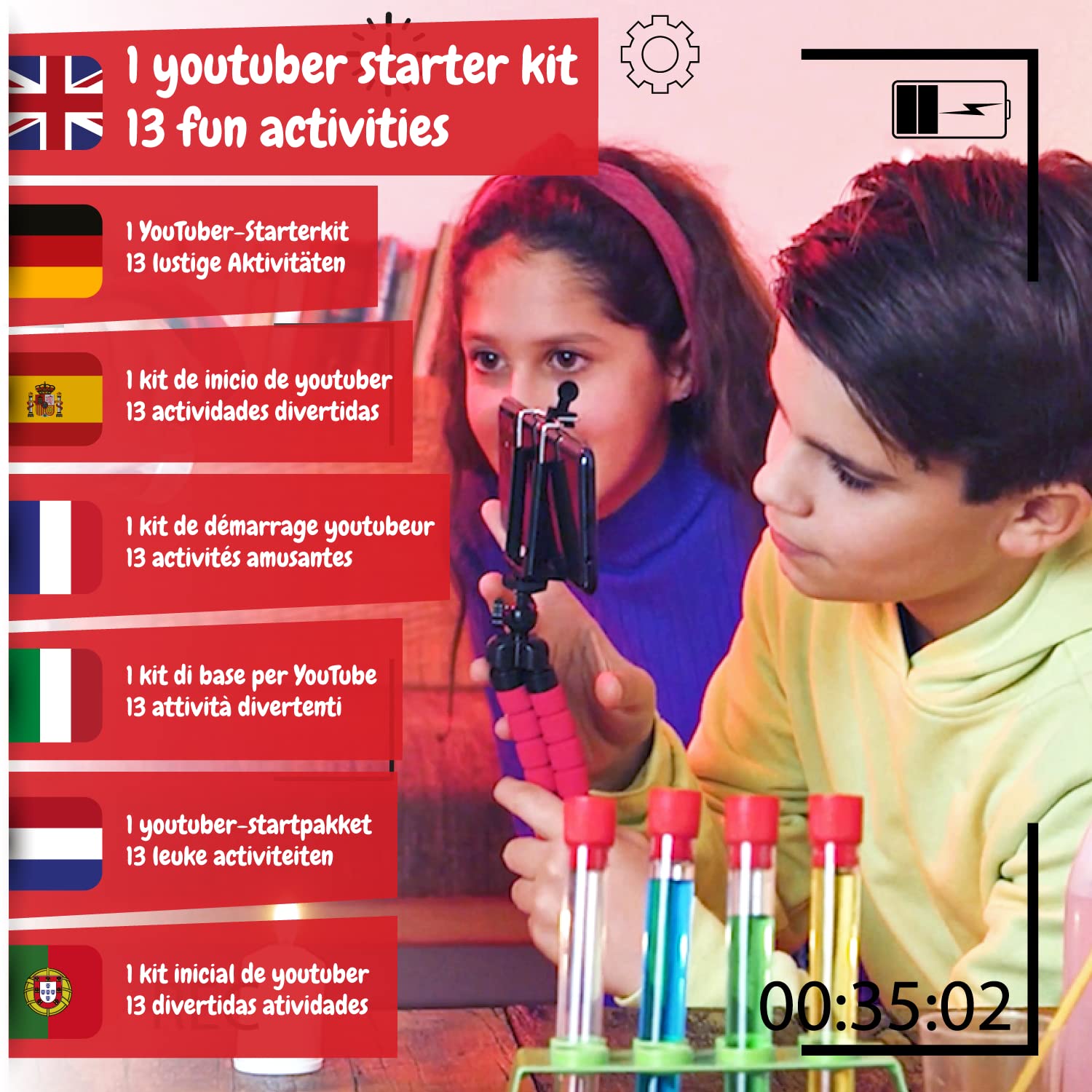 Science4you Be a Youtuber Starter Kit - STEM Science Lab for Kids 8+ 9
