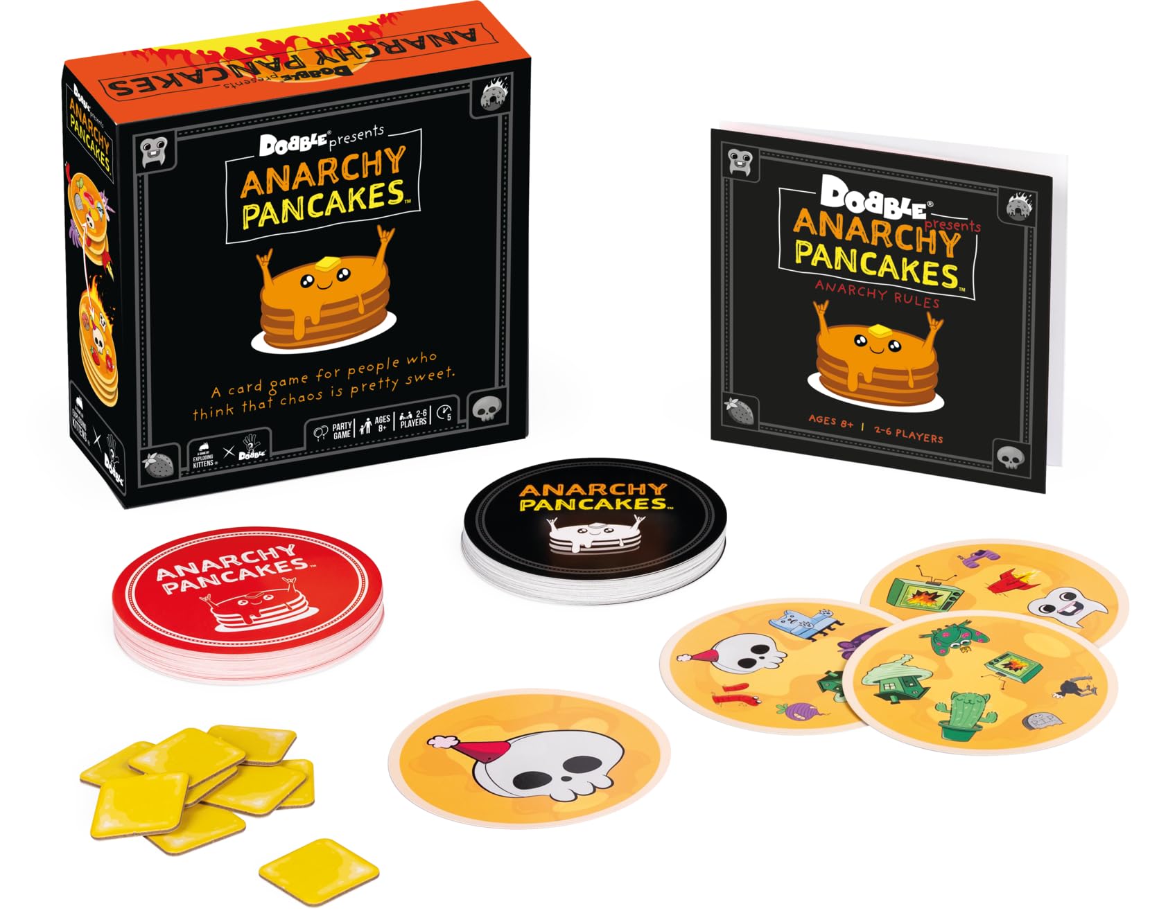 Asmodee Anarchy Pancakes - Dobble Family Card Game | Ages 8+ | 2-6 Players | 5+ Min 2