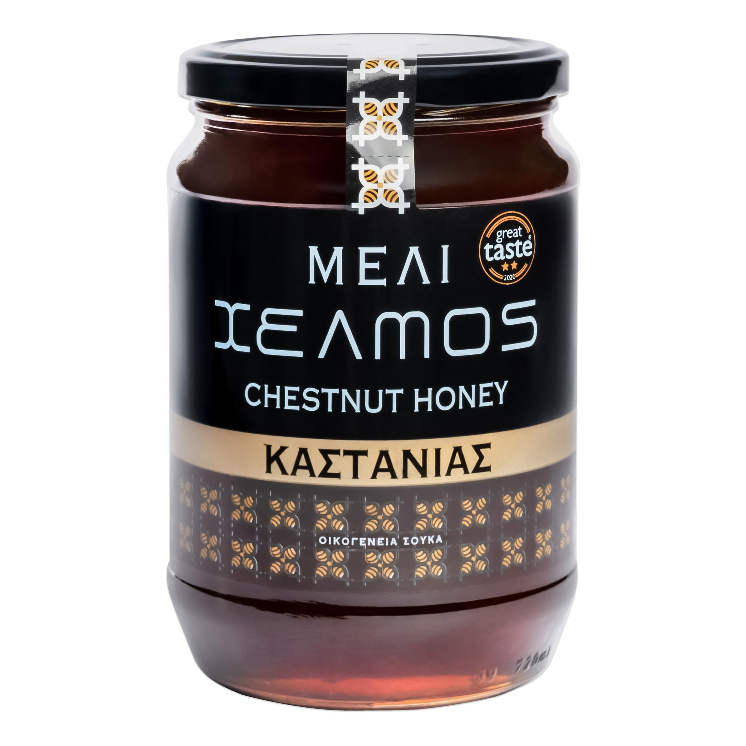 Helmos Greek Chestnut Honey - 950g Jar | Raw & Unpasteurized