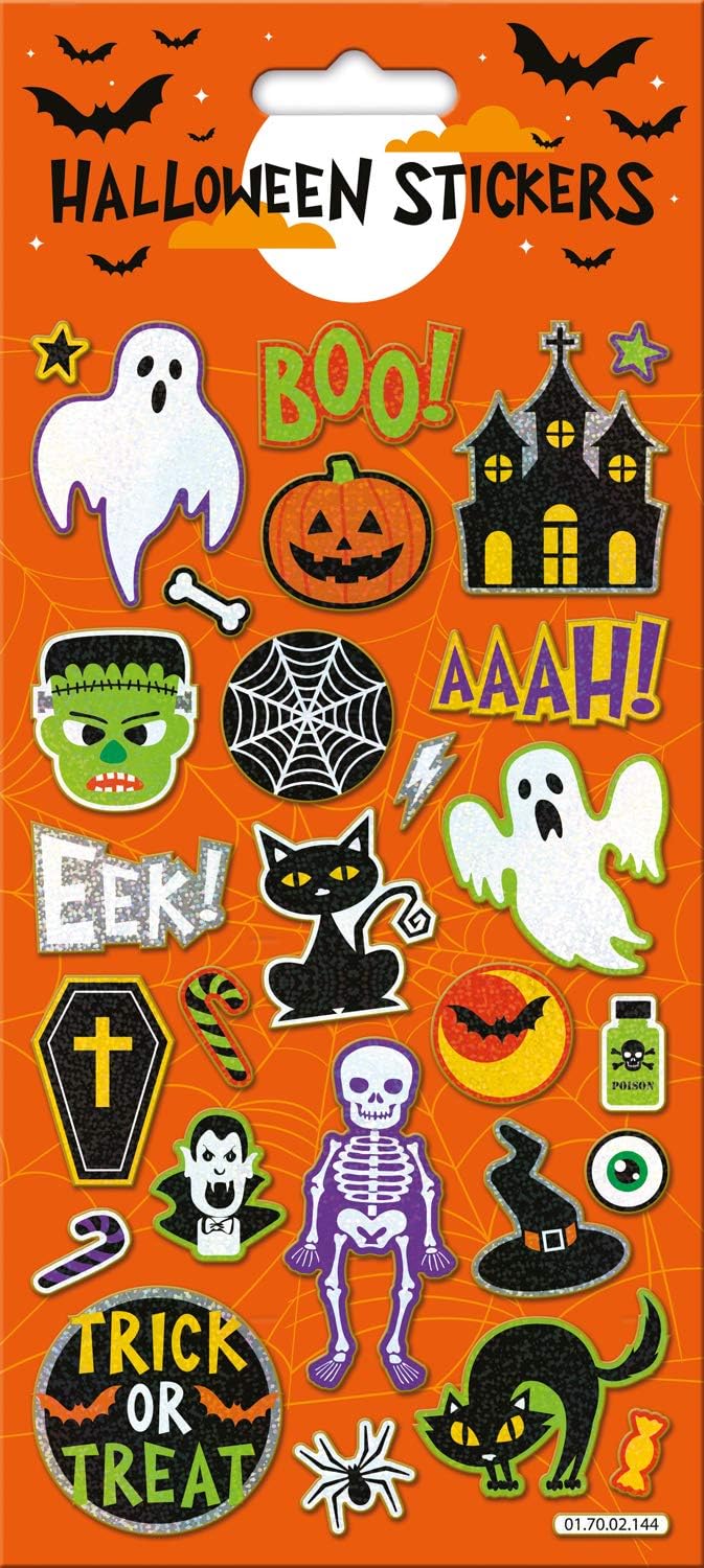 Paper Projects Sparkle Halloween Boo Large Foil Stickers 1