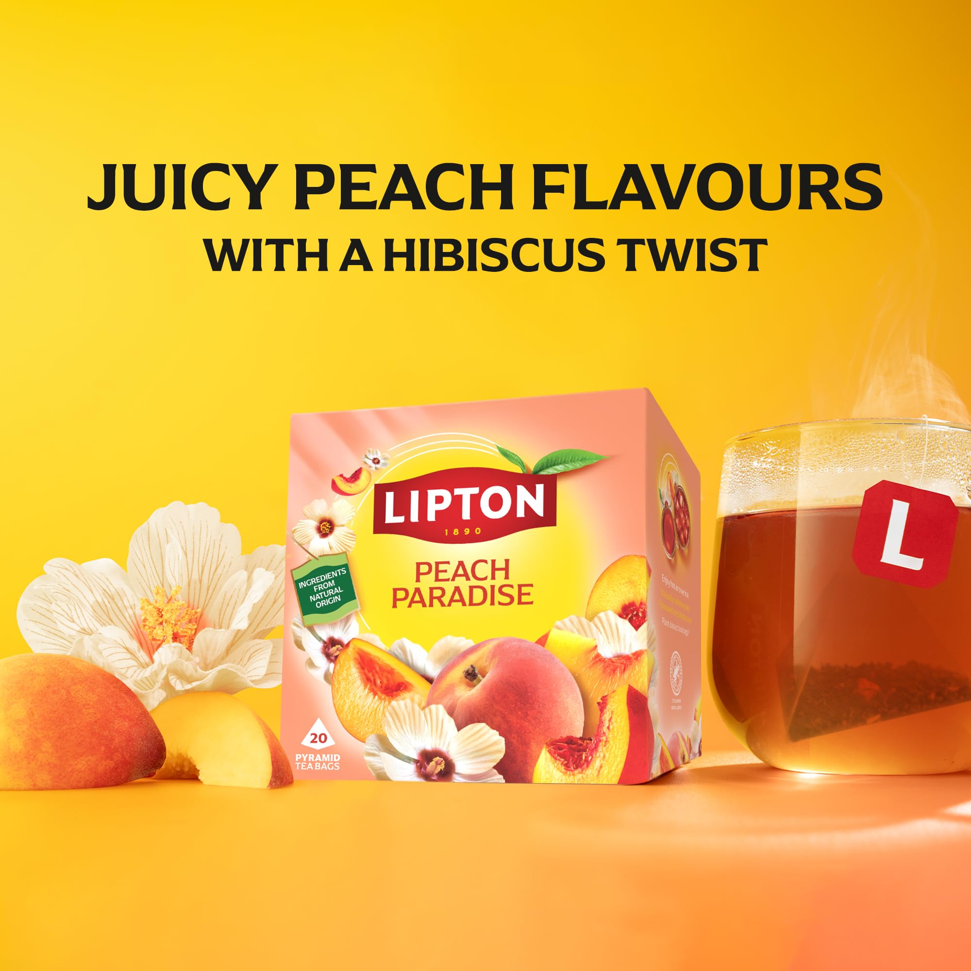 Lipton - Peach Paradise Fruit Infusion Herbal Tea Bags 10
