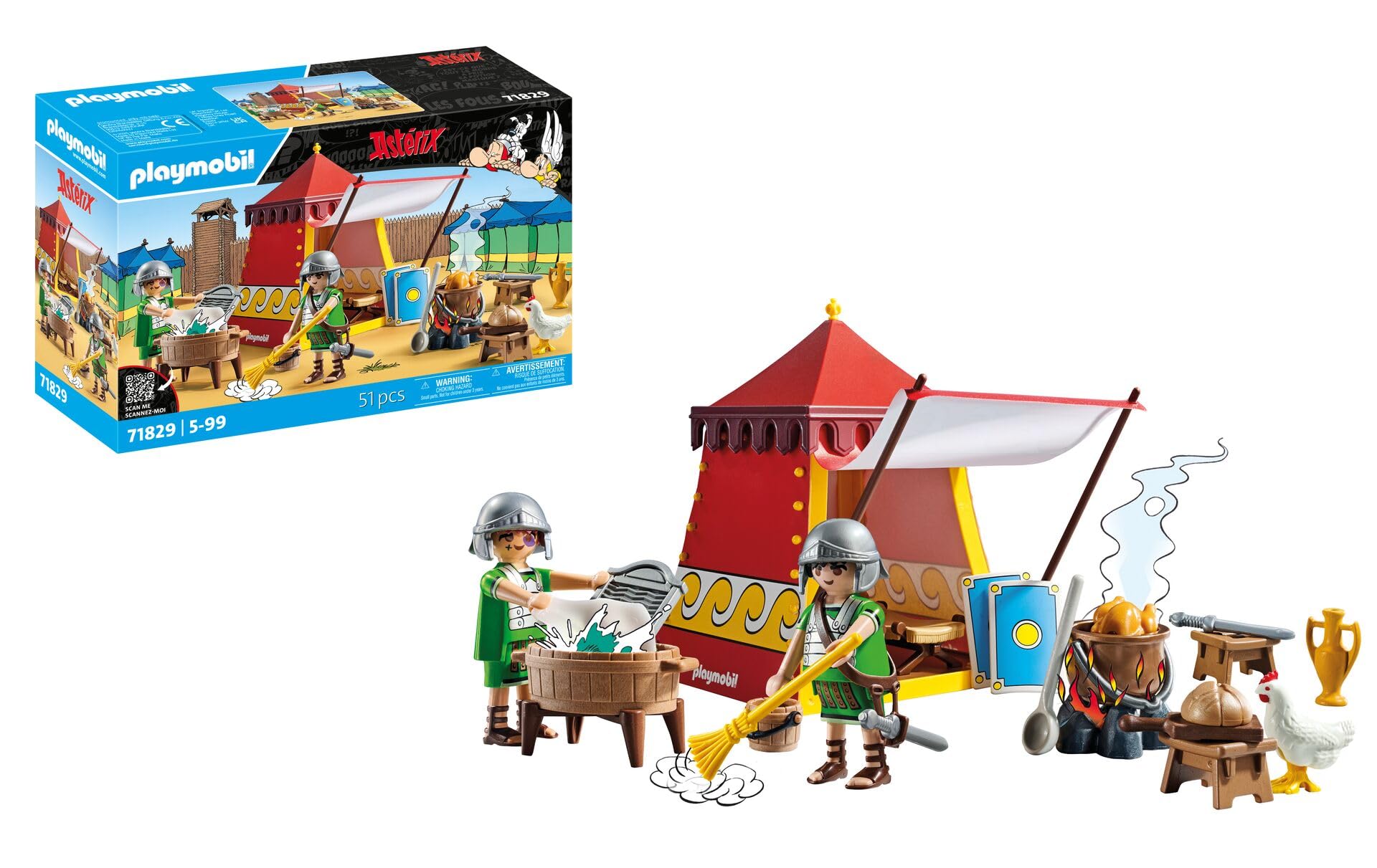 Playmobil Asterix Legionary Tent Playset - Roman Adventure for Kids 4-10 Years