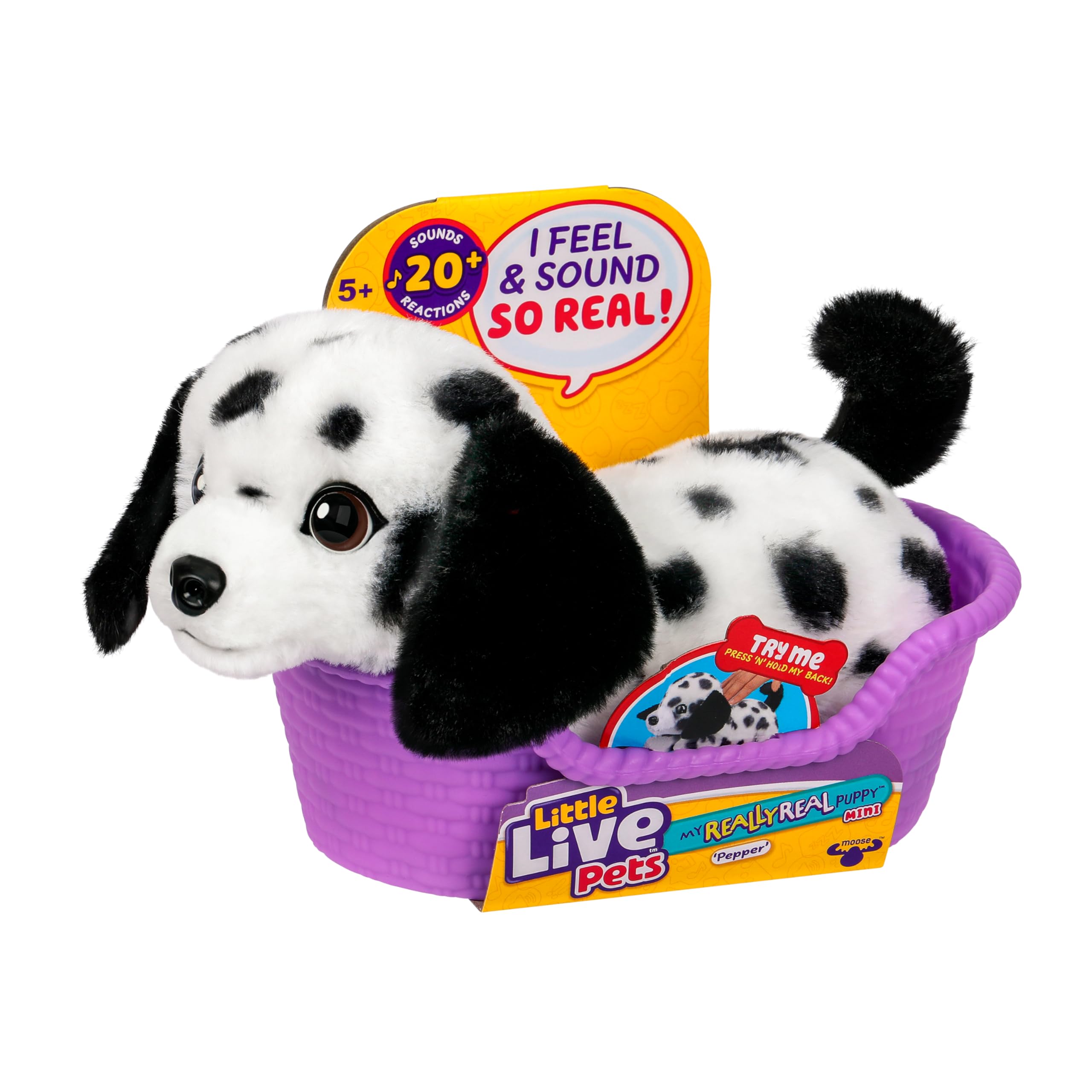 Little Live Pets My Really Real Puppy Minis - Pepper the Dalmatian Interactive Plush Toy | 11cm 1