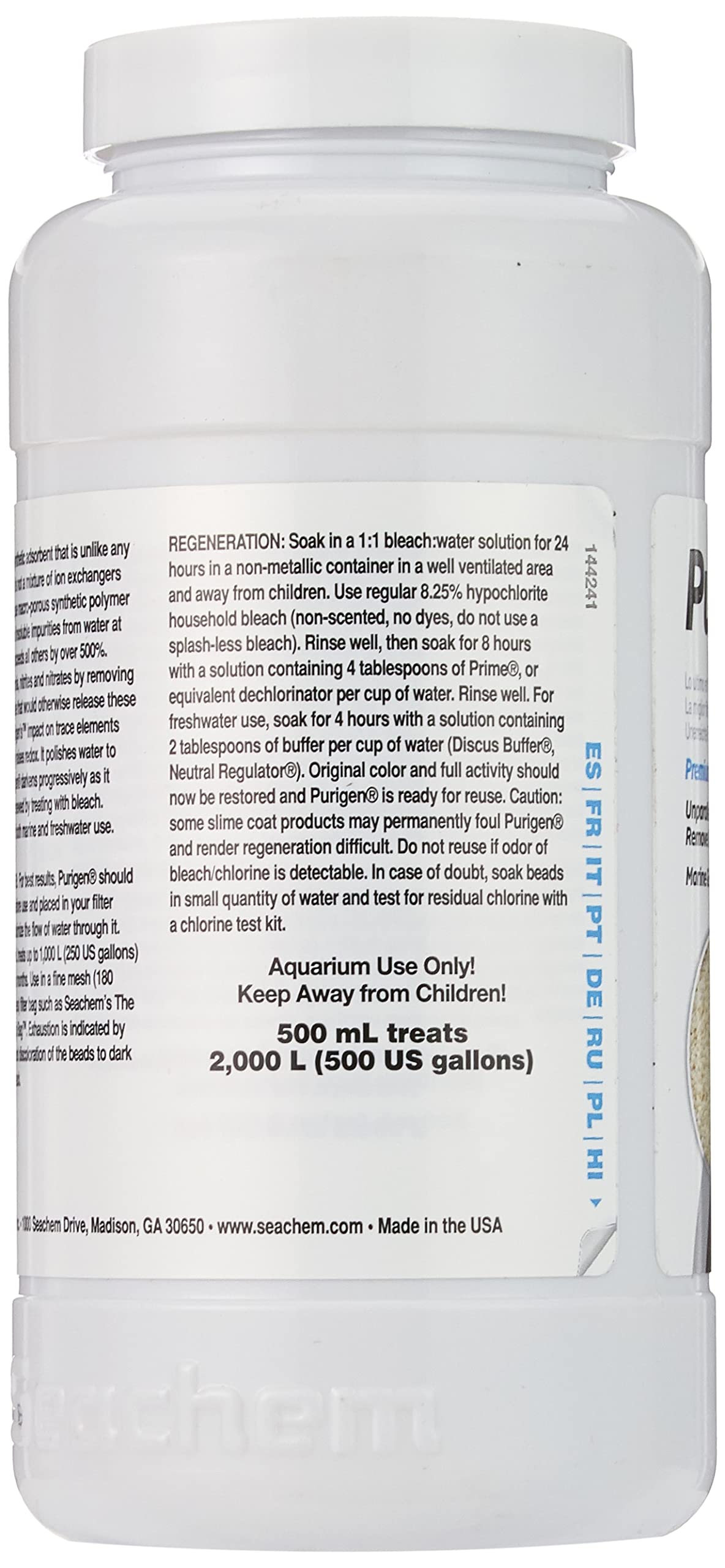Seachem Purigen Organic Filtration Resin - Highest Organic Removal Capacity | 500 ml 3