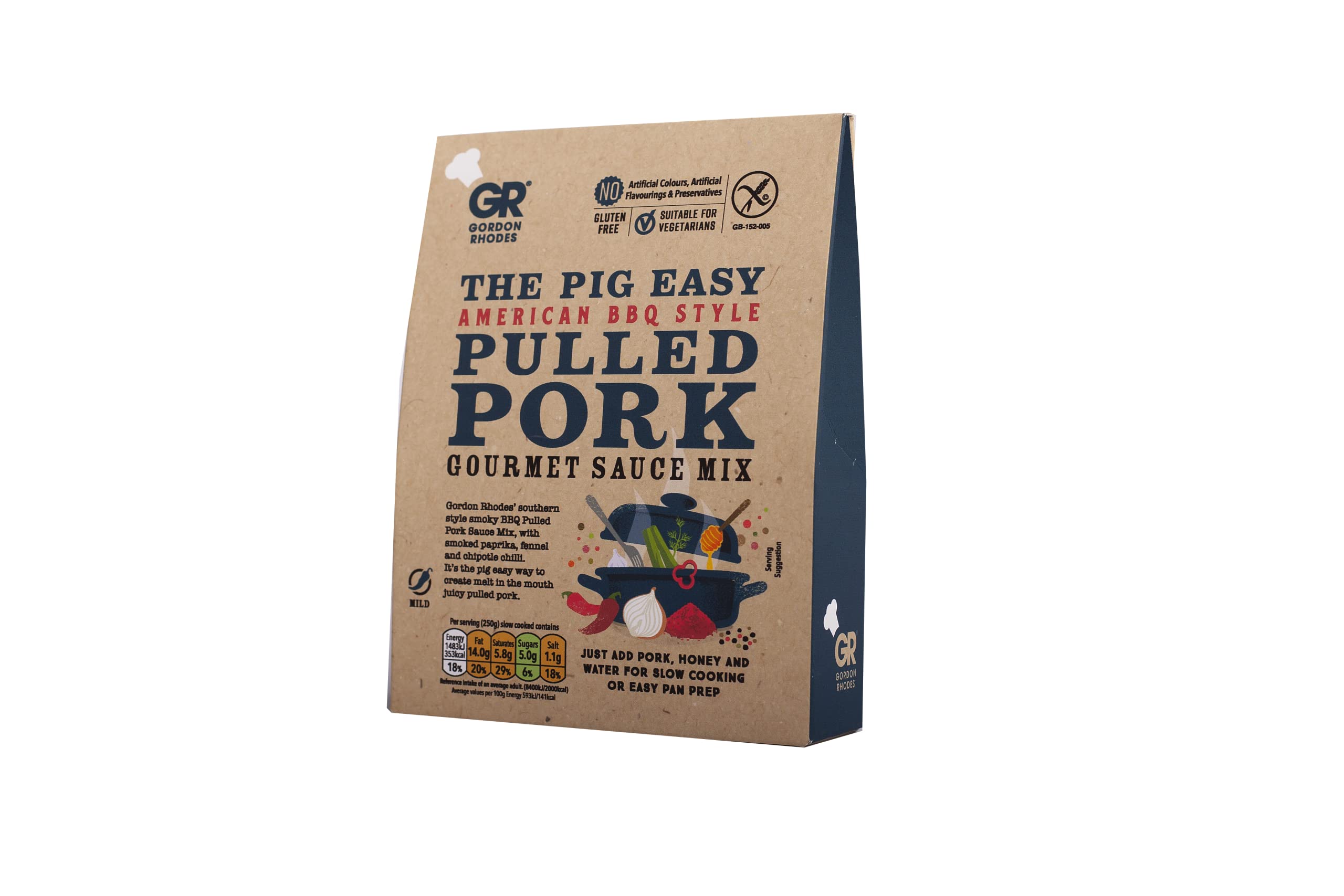 GR Gordon Rhodes Pig Easy American Style BBQ Pulled Pork Gourmet Recipe Sauce Mix | 75g Powder | Gluten-Free 1
