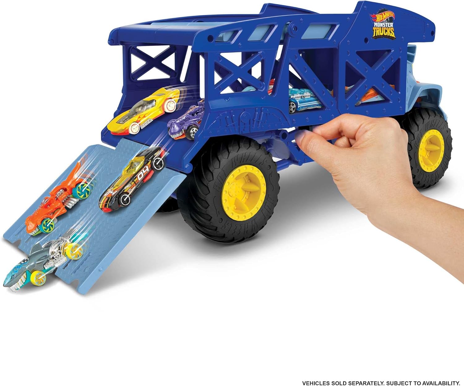 Hot Wheels Monster Trucks Monster Mover Rhino - Toy Car Hauler for Kids 3+ 4