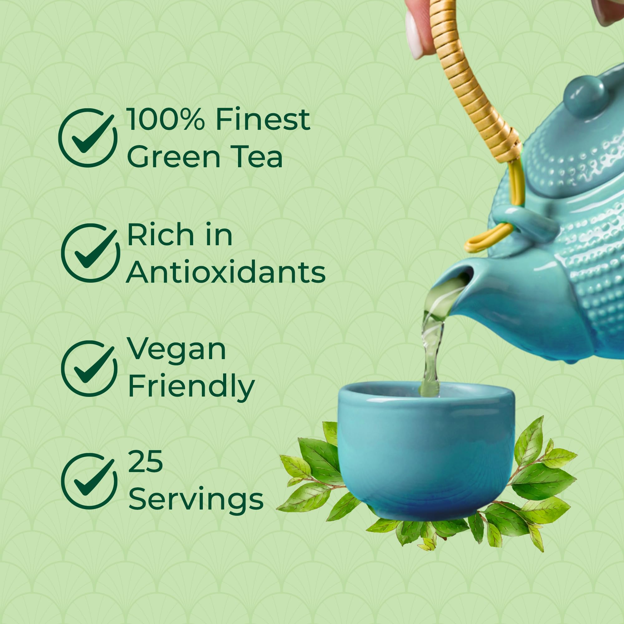 Double Dragon Finest Green Tea - 25 Tea Bags | Pure Chinese Green Tea from Fujian