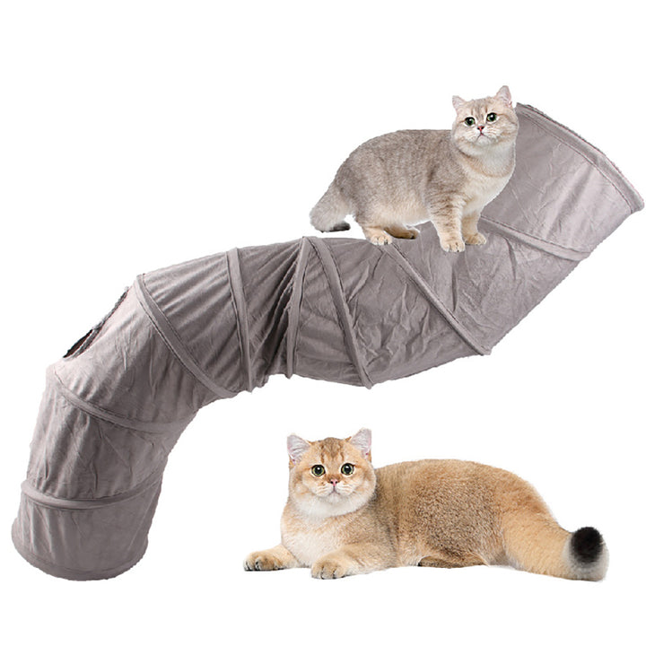 Collapsible S-Shape Cat Tunnel