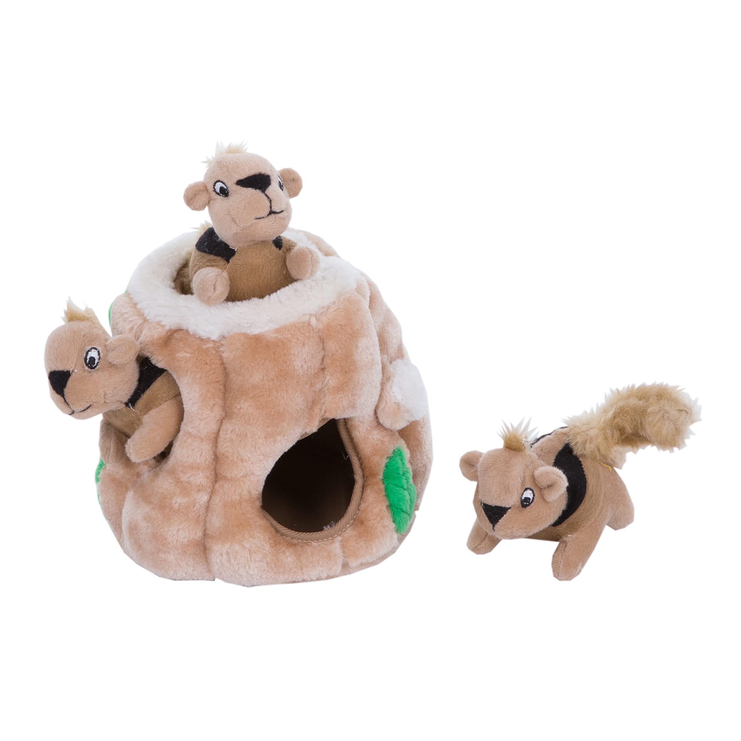 Outward Hound Hide A Squirrel Plush Dog Toy Puzzle - Small Size, Brown, Hide-and-Seek 1