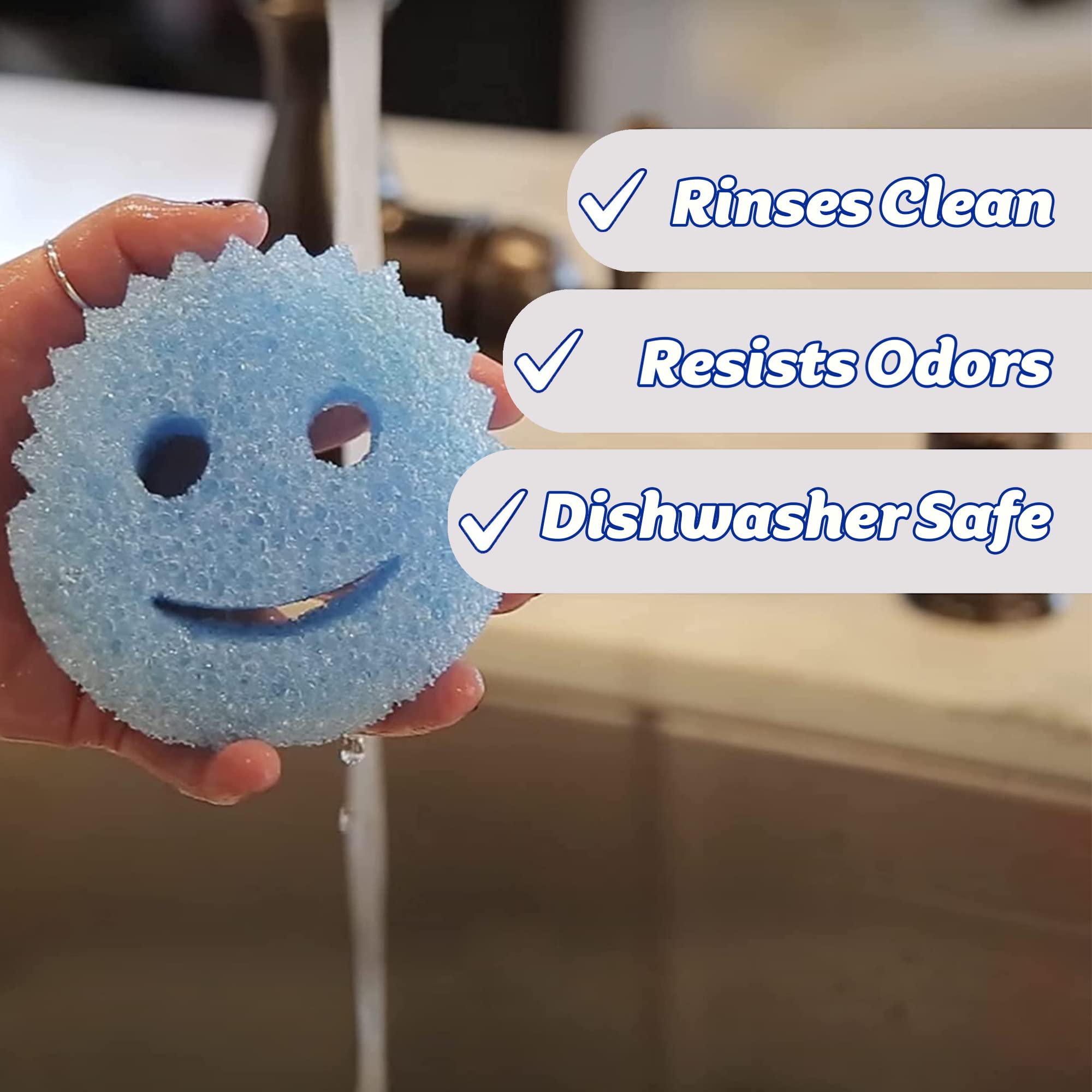 Scrub Daddy FlexTexture Kitchen Sponges - Temperature Controlled, Non-Scratch, Odor Resistant | 2 Pack 7