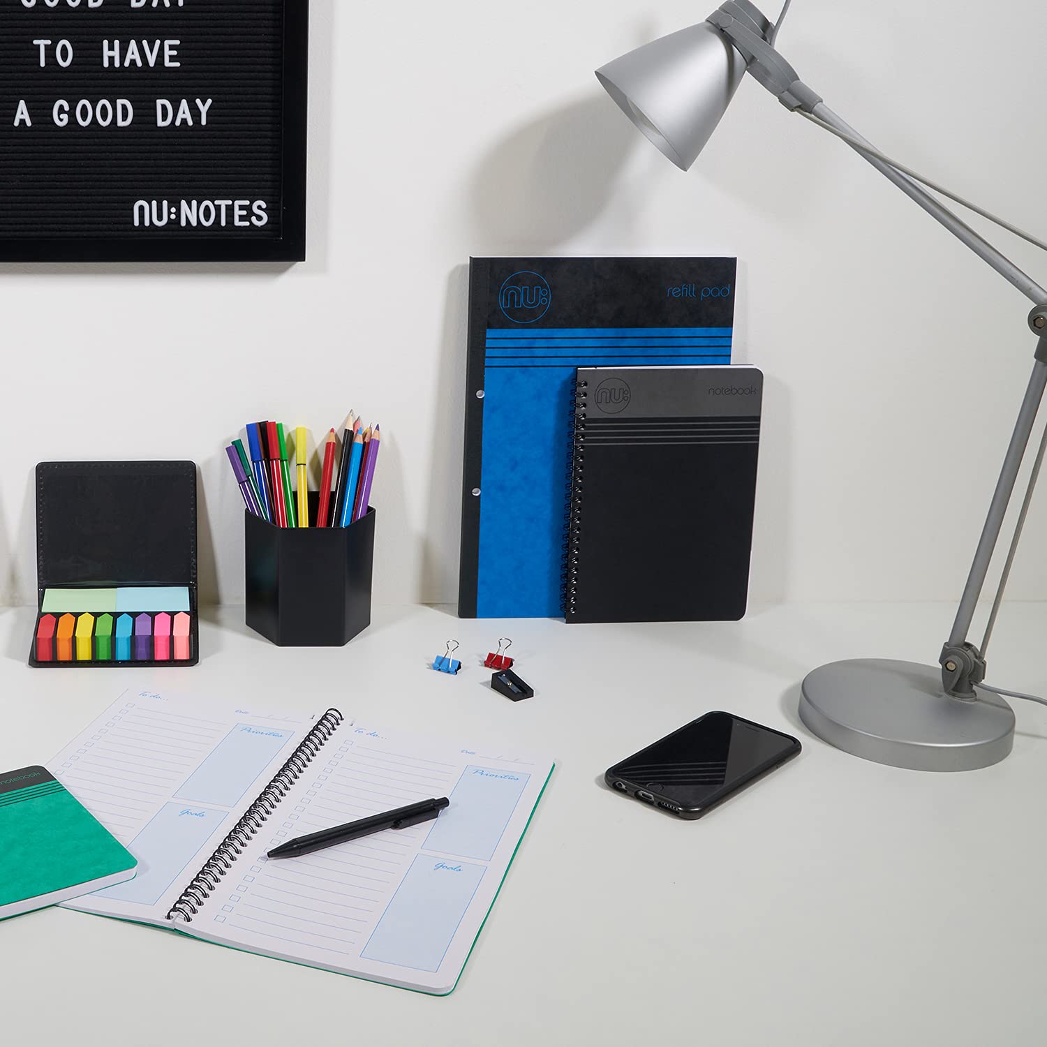 nu: Craze Cloud Things to Do Pad Wirebound Notebook - 80gsm FSC Paper | Perforated Pages | RED 4