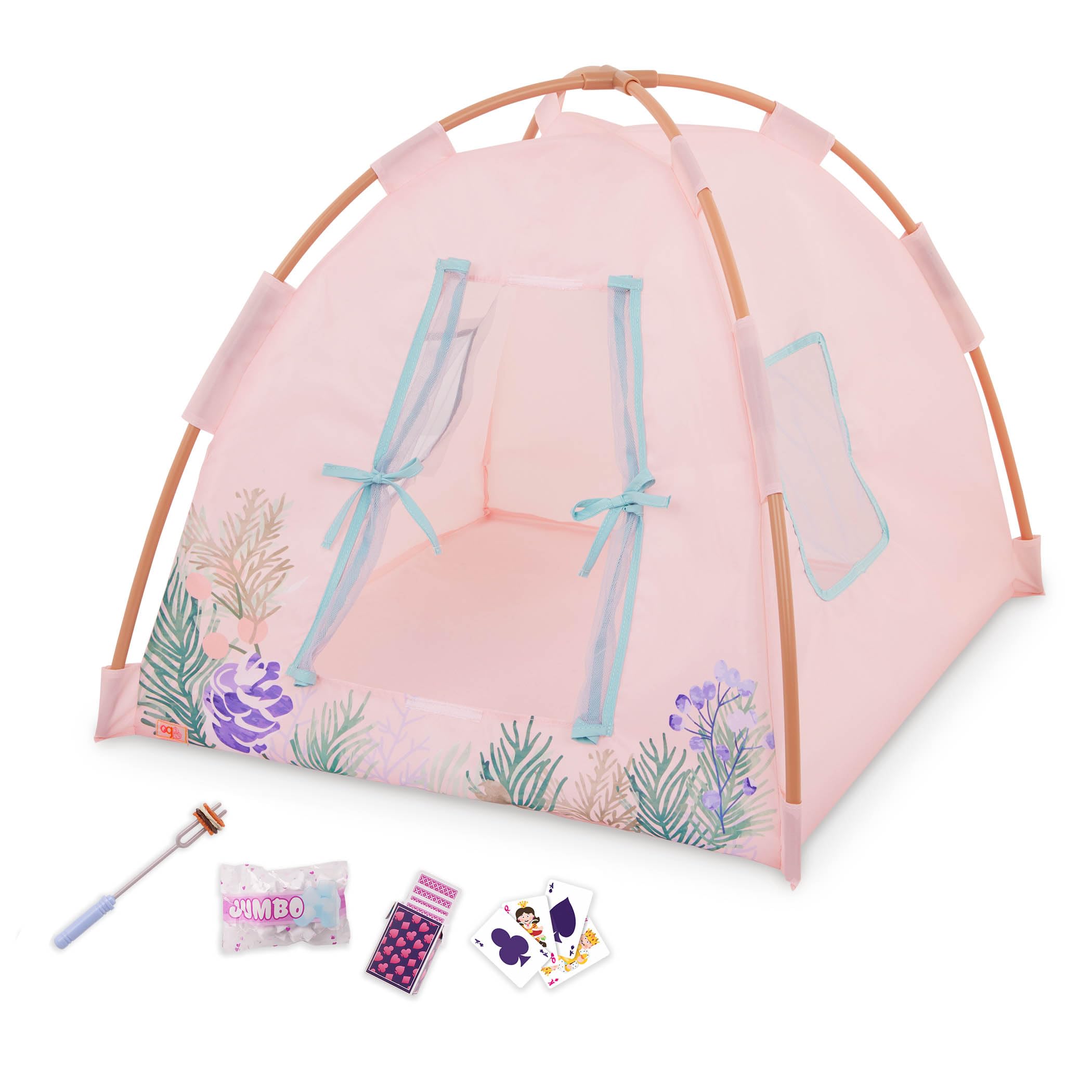 Our Generation Camping Nights - 18-Inch Doll Tent Playset with Accessories