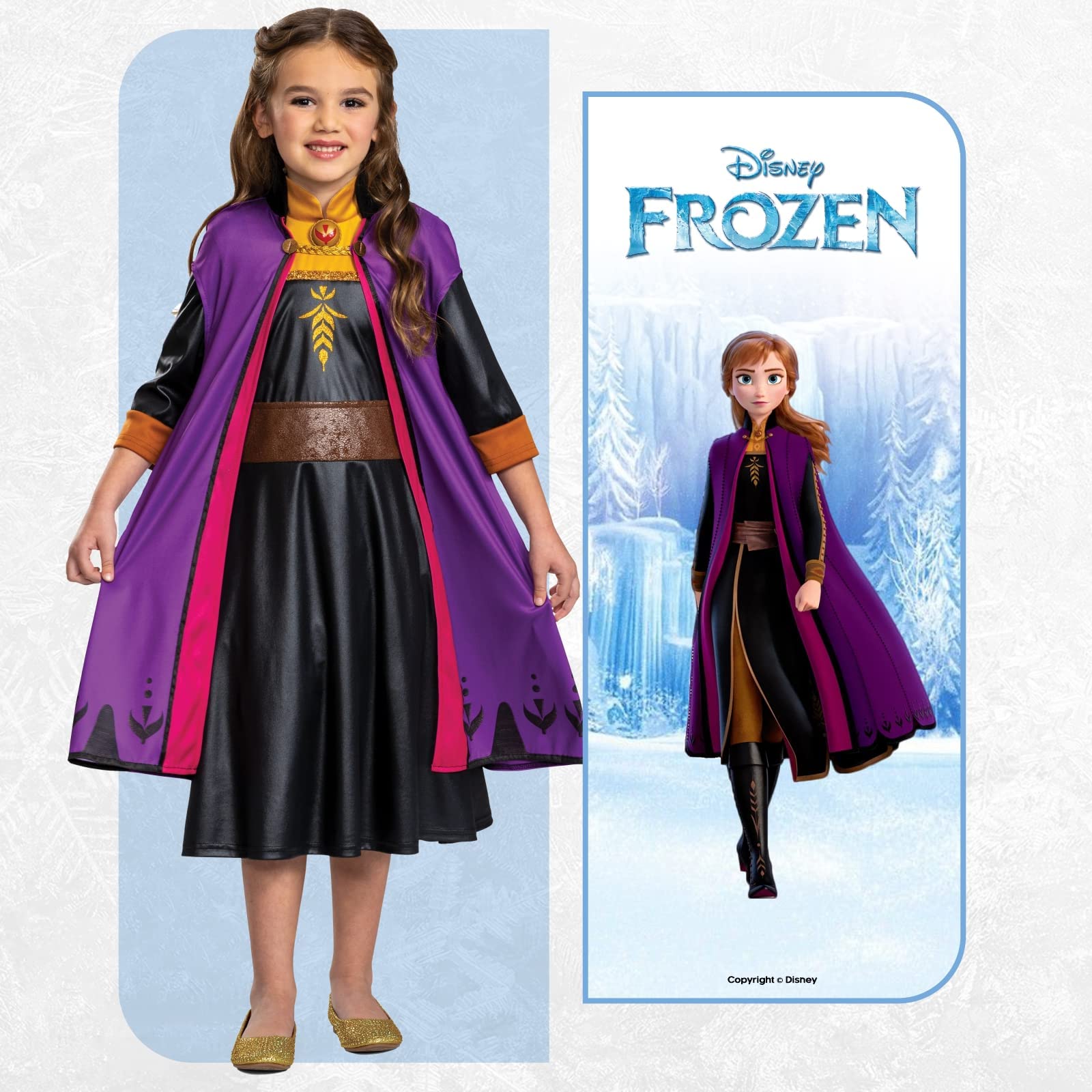 Disguise Anna Costume - Traveling Classic Dress Up for Girls 3