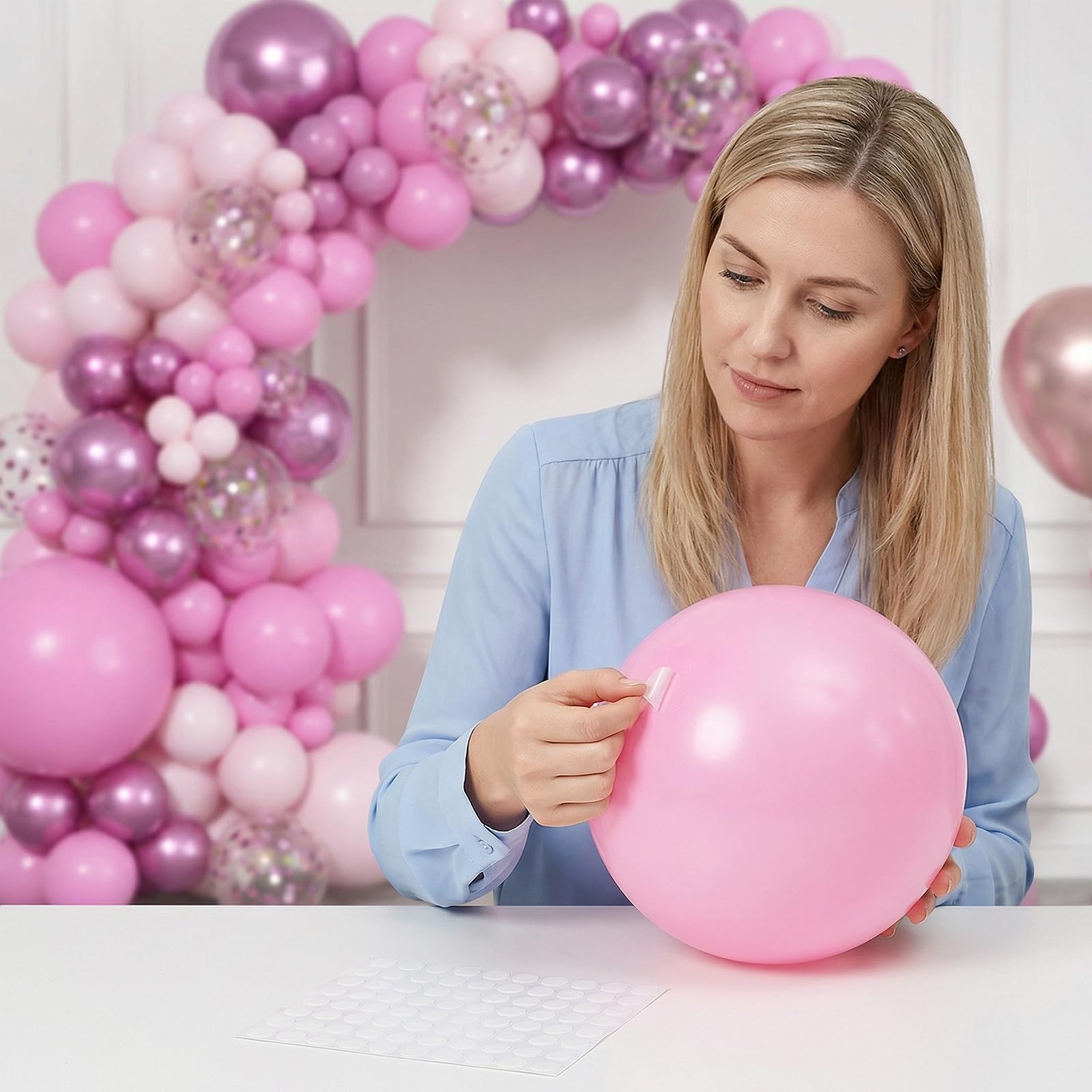 Muexoee 600 PCS Removable Balloon Glue Dots - Extra Strong Double Sided Adhesive | Clear 5