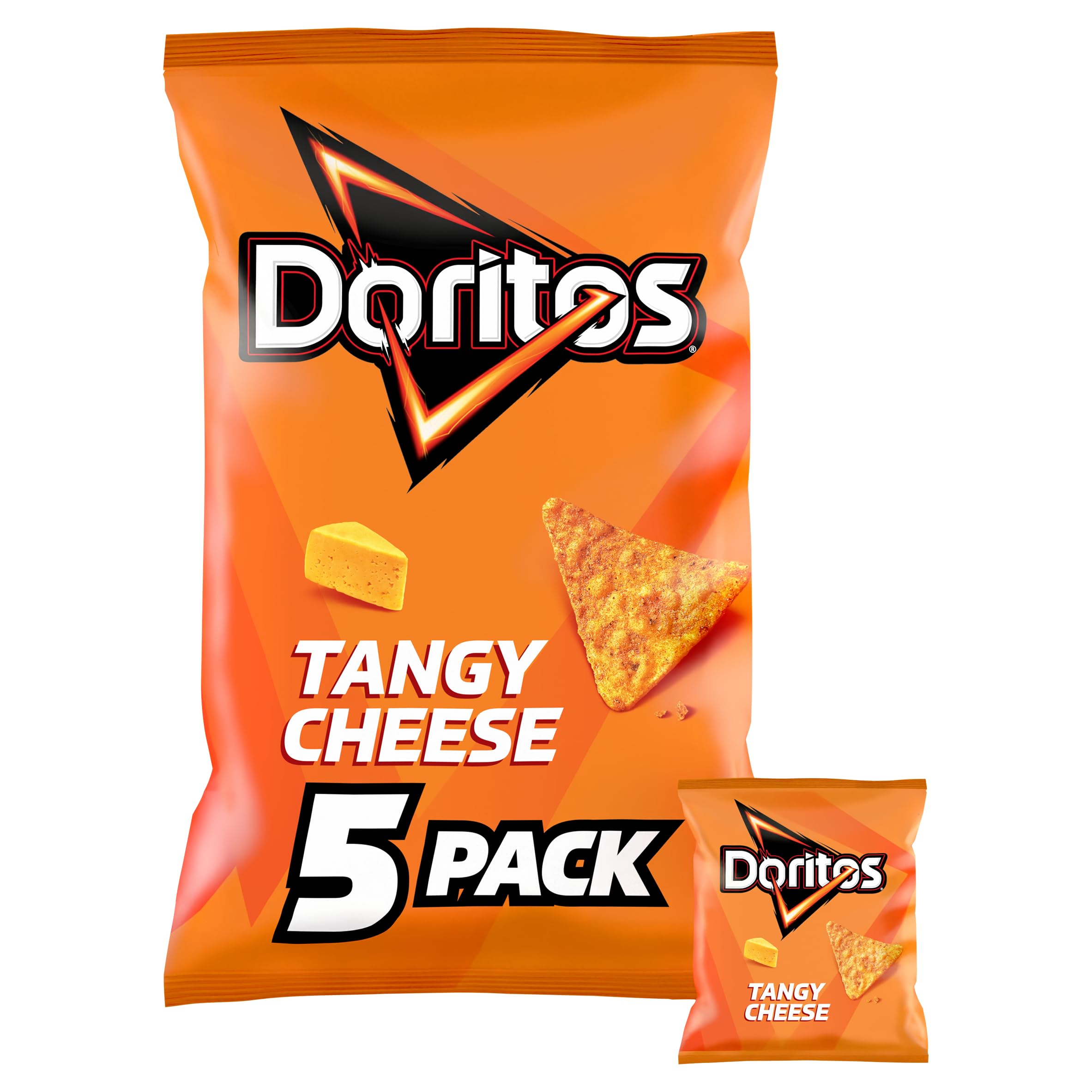 Doritos Tangy Cheese Multipack Crisps | 5 x 30g Bags | Suitable for Vegetarians 3