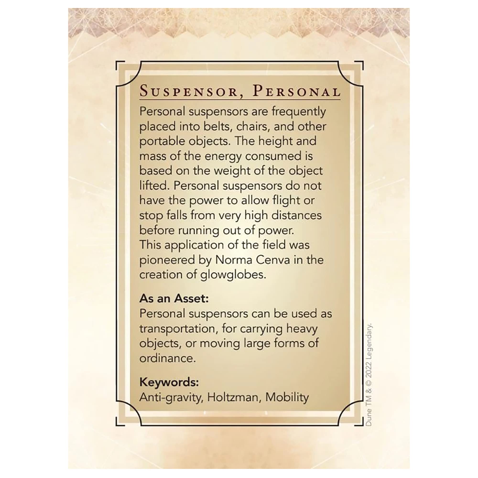Modiphius Dune: Asset Cards - Agent Expansion Deck | 56 Cards | Adult 3