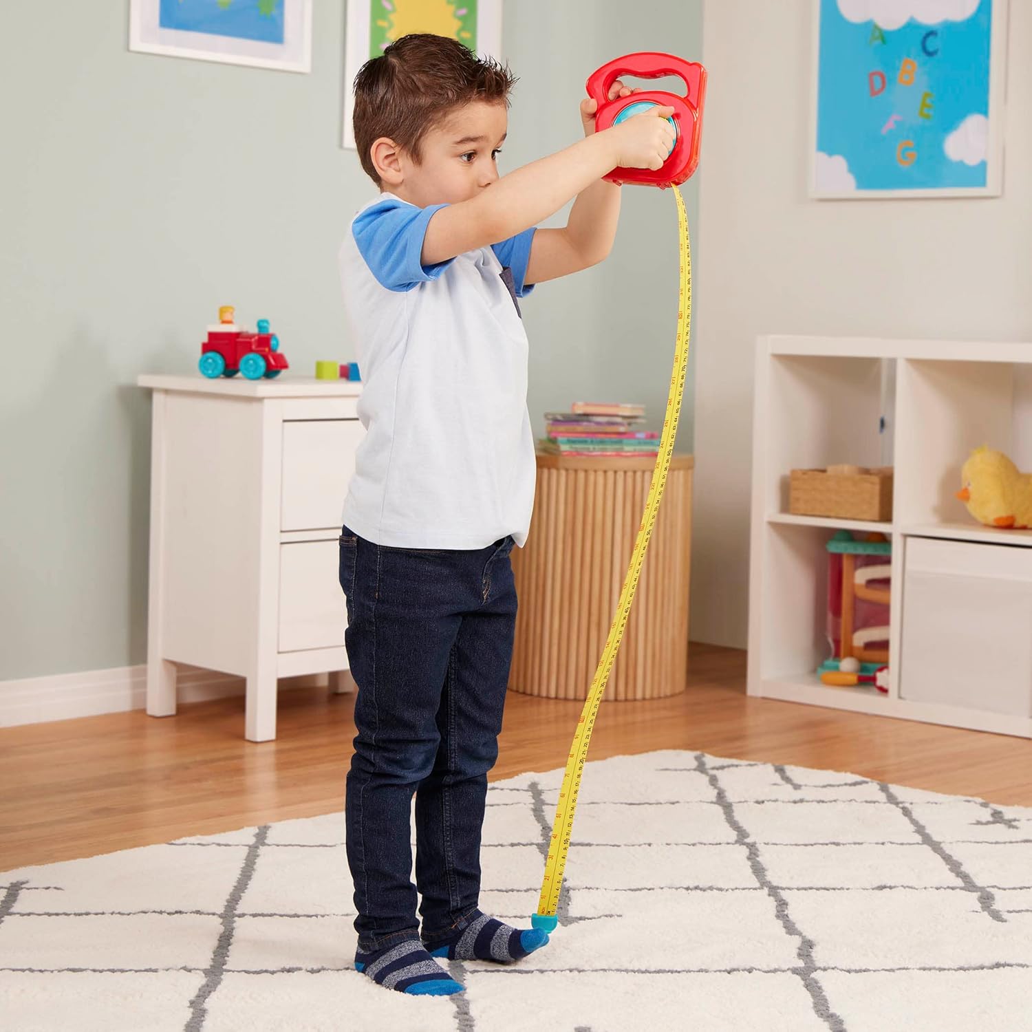 Battat Big Tape Measure Toy - Working Reel & Easy-Hold Handle for Pretend Play - Ages 2+ 3