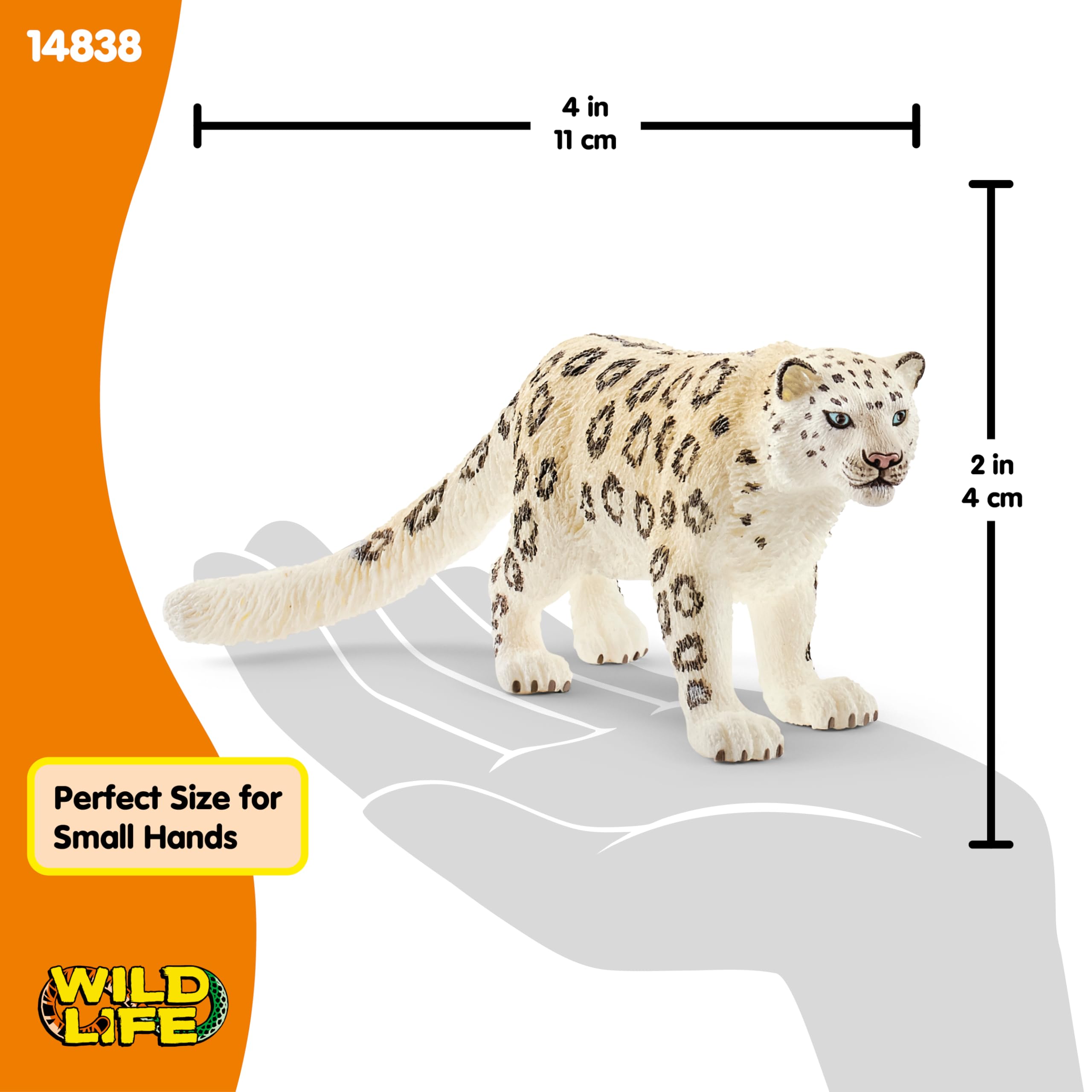 Schleich 14838 Snow Leopard Wildlife Figure - Detailed Animal Playset for Kids 8