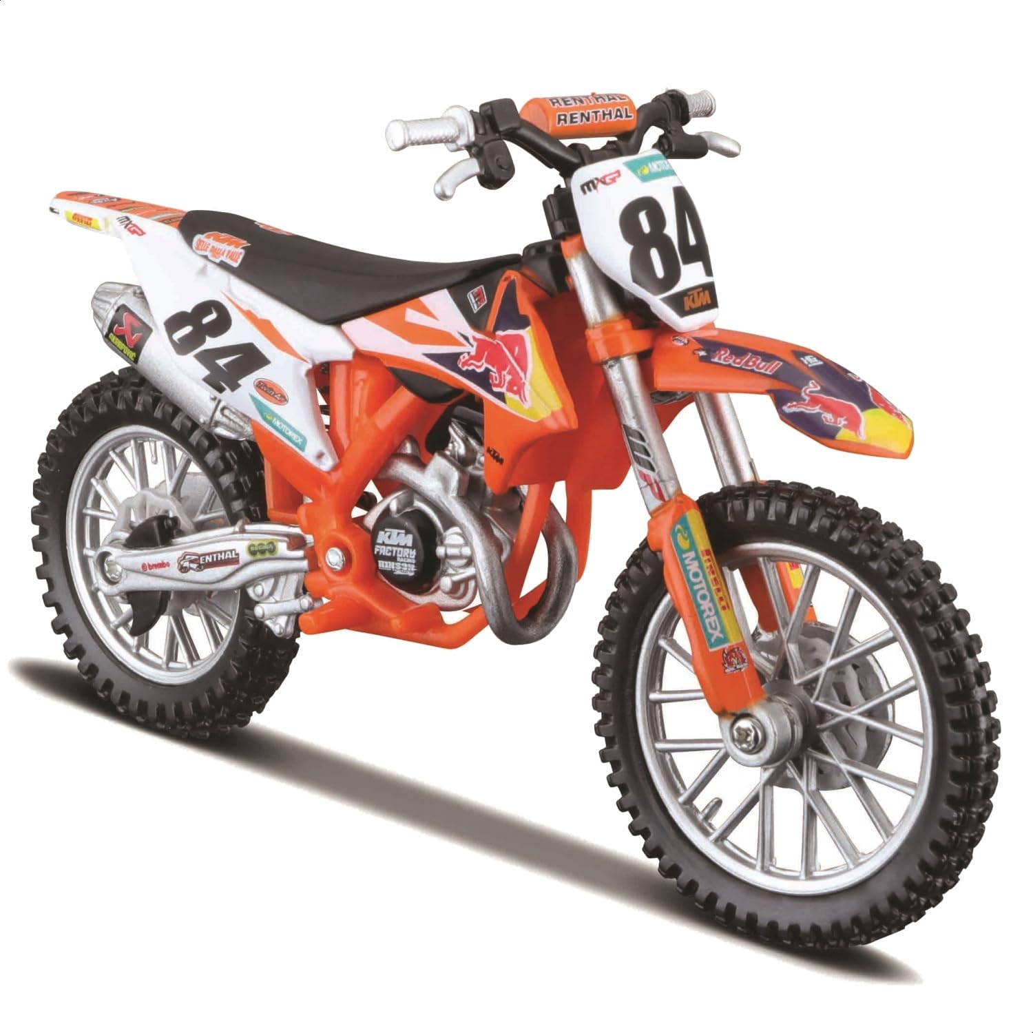 Bburago KTM 450 SX-F Factory Edition 2018 Diecast Model Motorbike 1:18 Scale Metal Orange