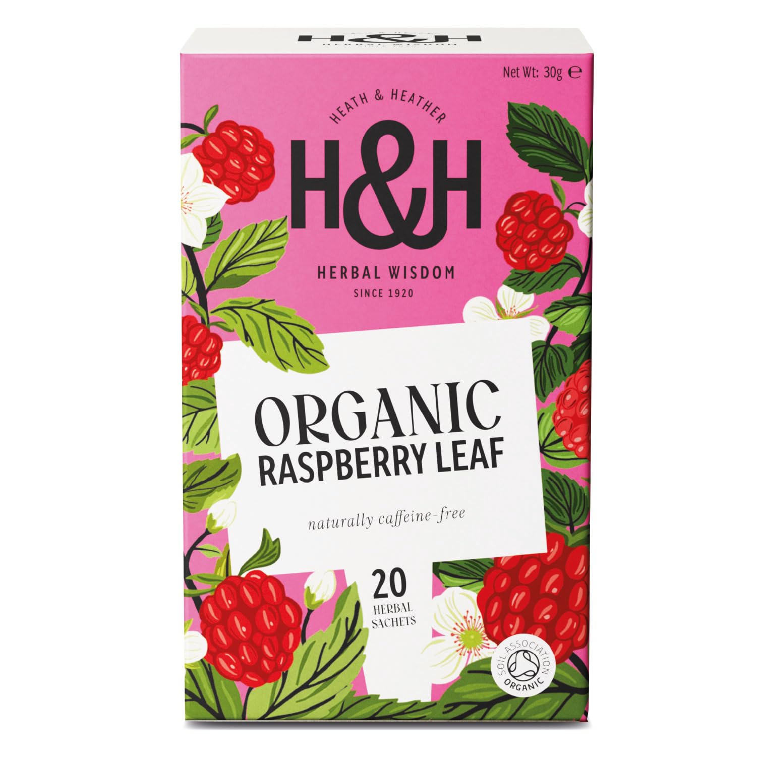 Heath & Heather Organic Raspberry Leaf Herbal Tea - Supports Women's Health | 20 Count Teabags 1