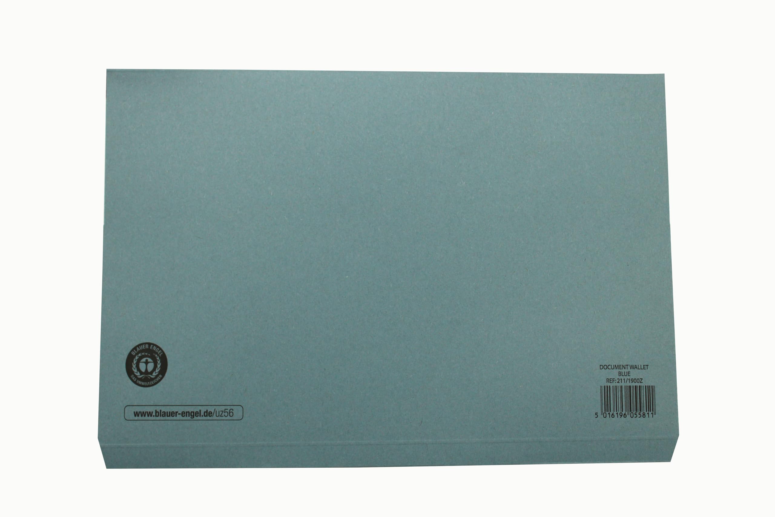 Guildhall Document Wallets - Straight Cut Top Tab | Holds A4/Foolscap | 200 Sheets Capacity | Pack of 10 Blue 5