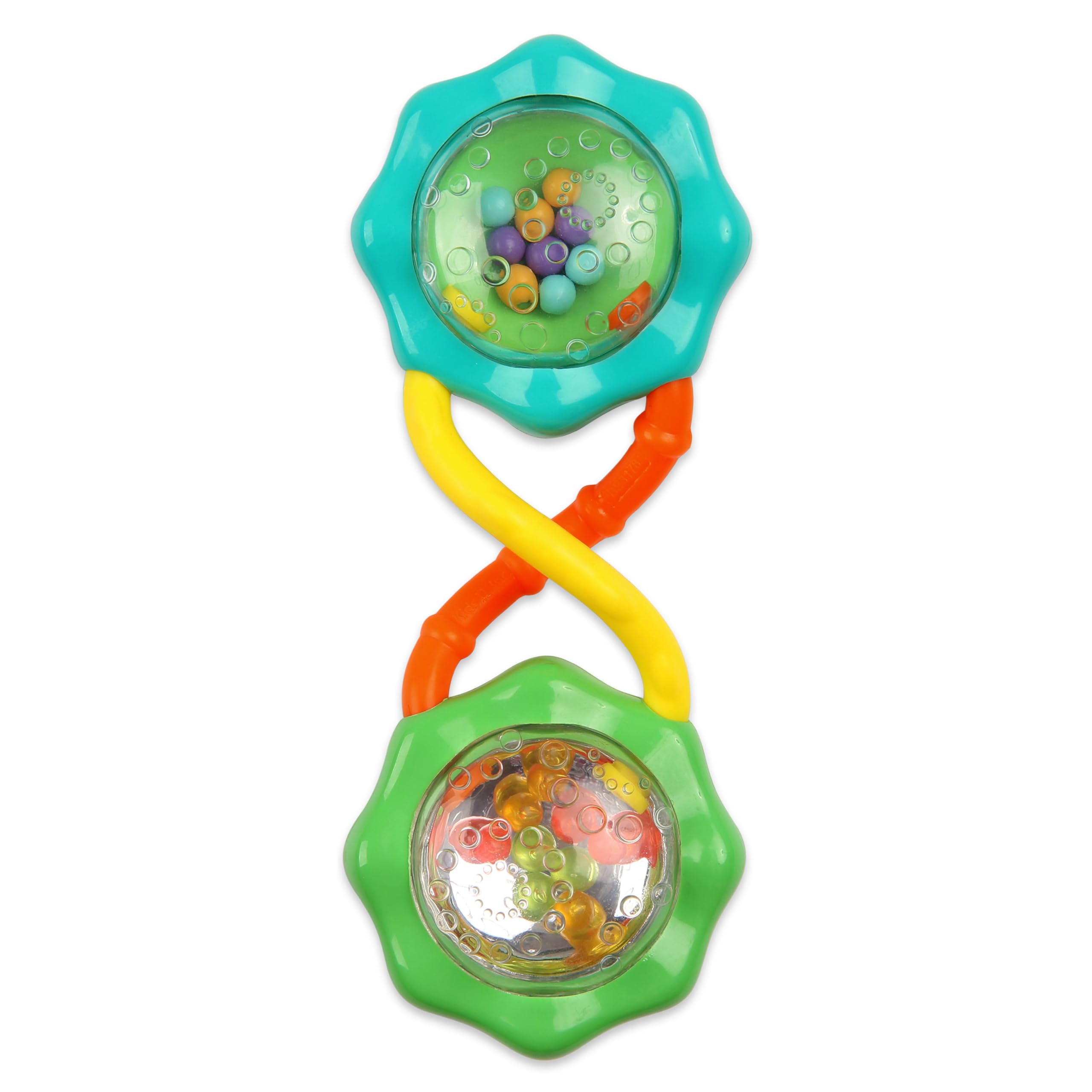 Bright Starts Rattle & Shake Baby Barbell Toy - Green | Ages 3 Months+ 1