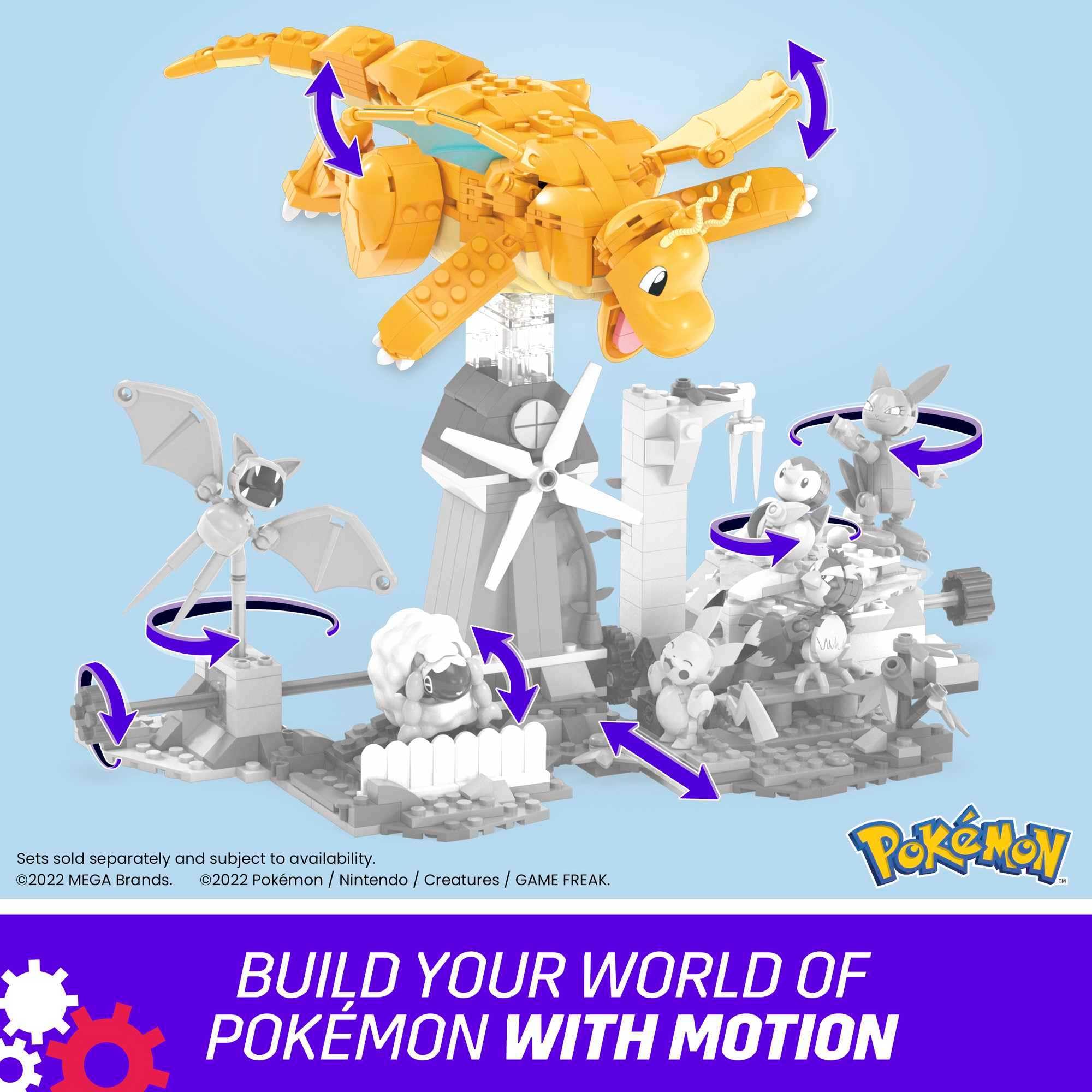 MEGA Pokémon Dragonite Building Set - 387-Piece Buildable & Posable Figure with Motion Brick 9