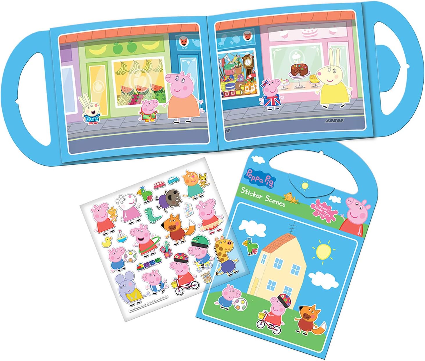 Paper Projects Peppa Pig Sticker Scene Activity Set - Reusable Foil Stickers with 6 Scenes 2