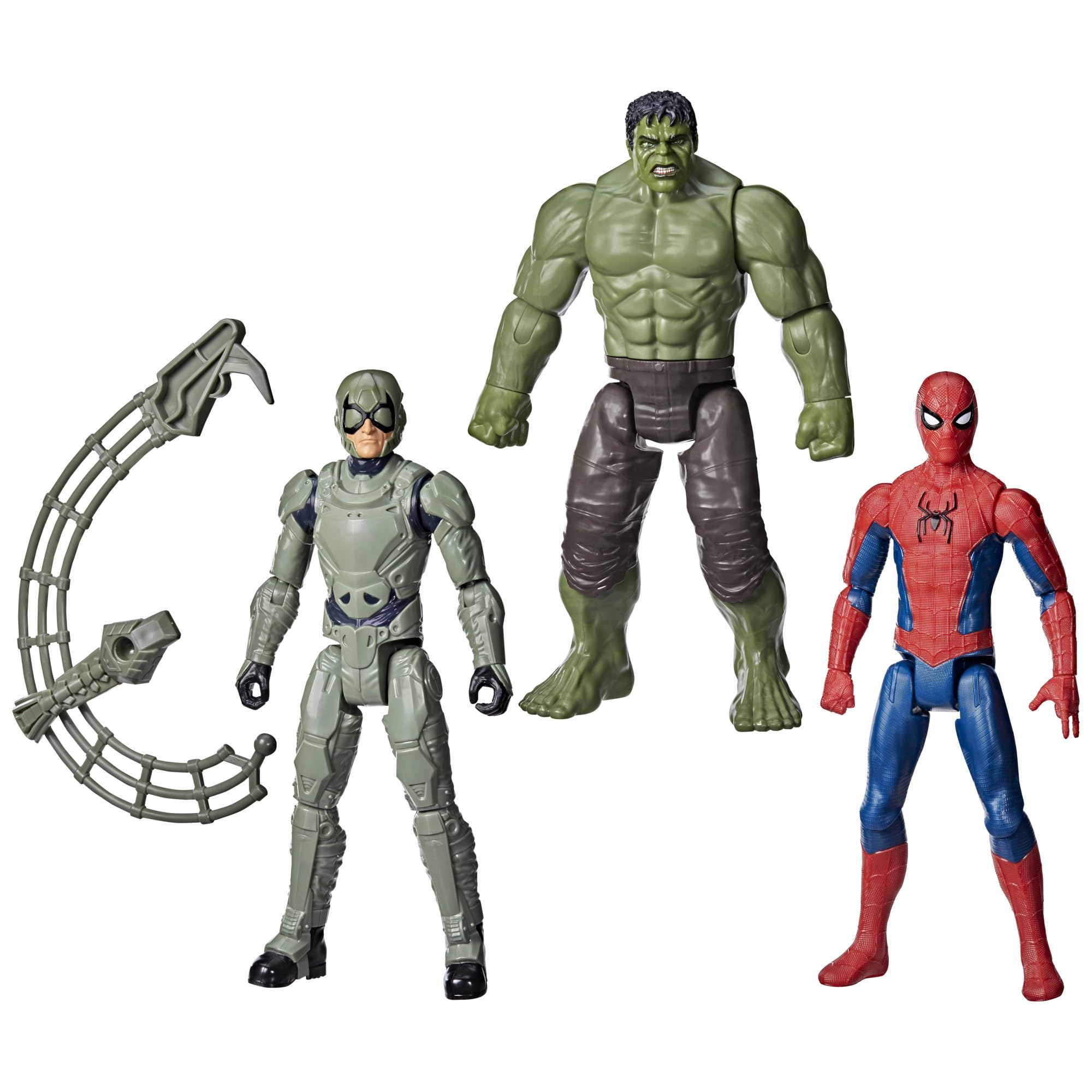 Marvel Titan Series Action Figures - Spider-Man, Hulk, & Marvel's Scorpion 3-Pack | 11.5-Inch Poseable