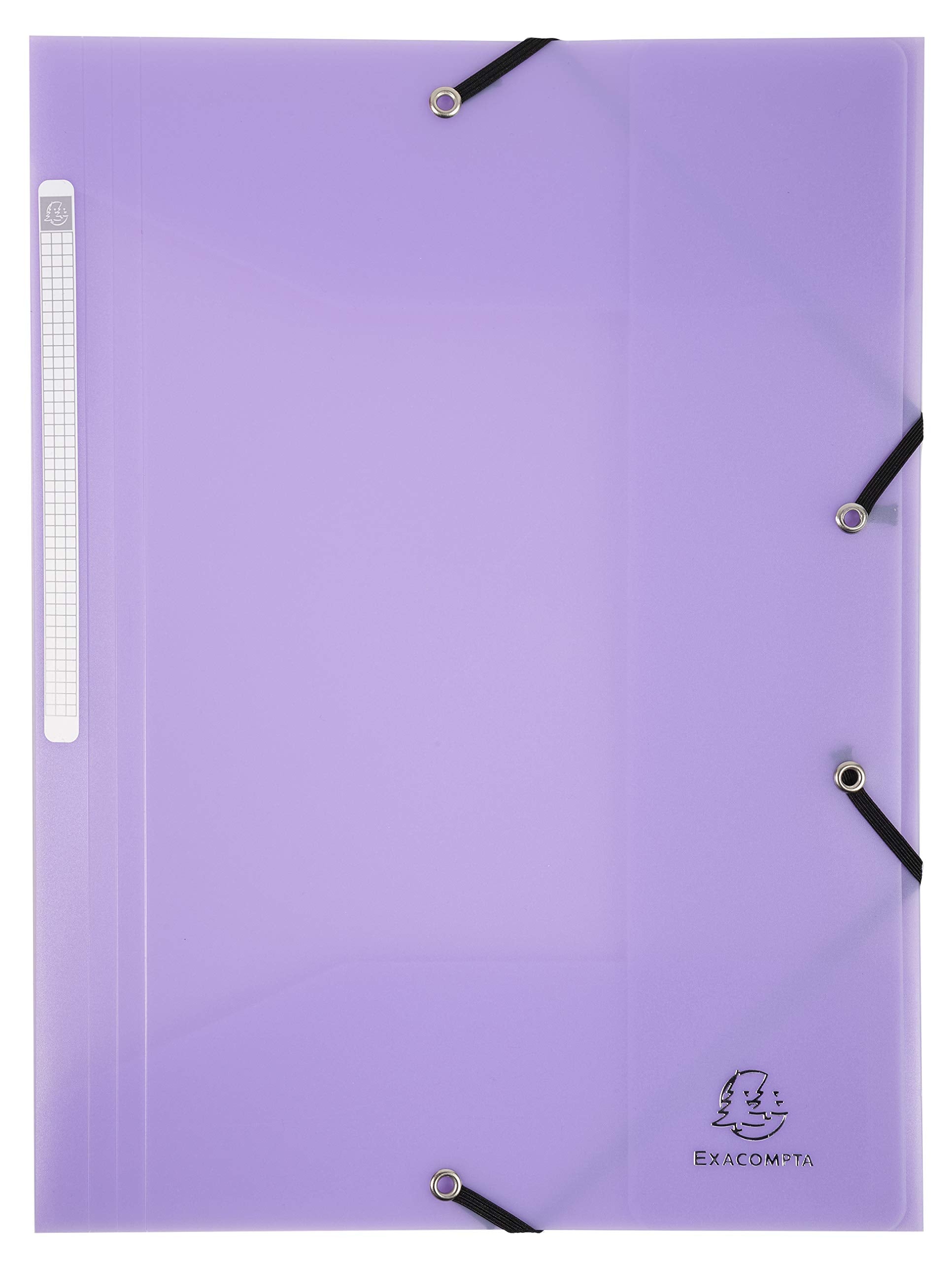 Exacompta Chromaline 55170E Elasticated 3-Flap File Folders | A4, 250 Sheets, Pack of 5 Pastel Colours 6