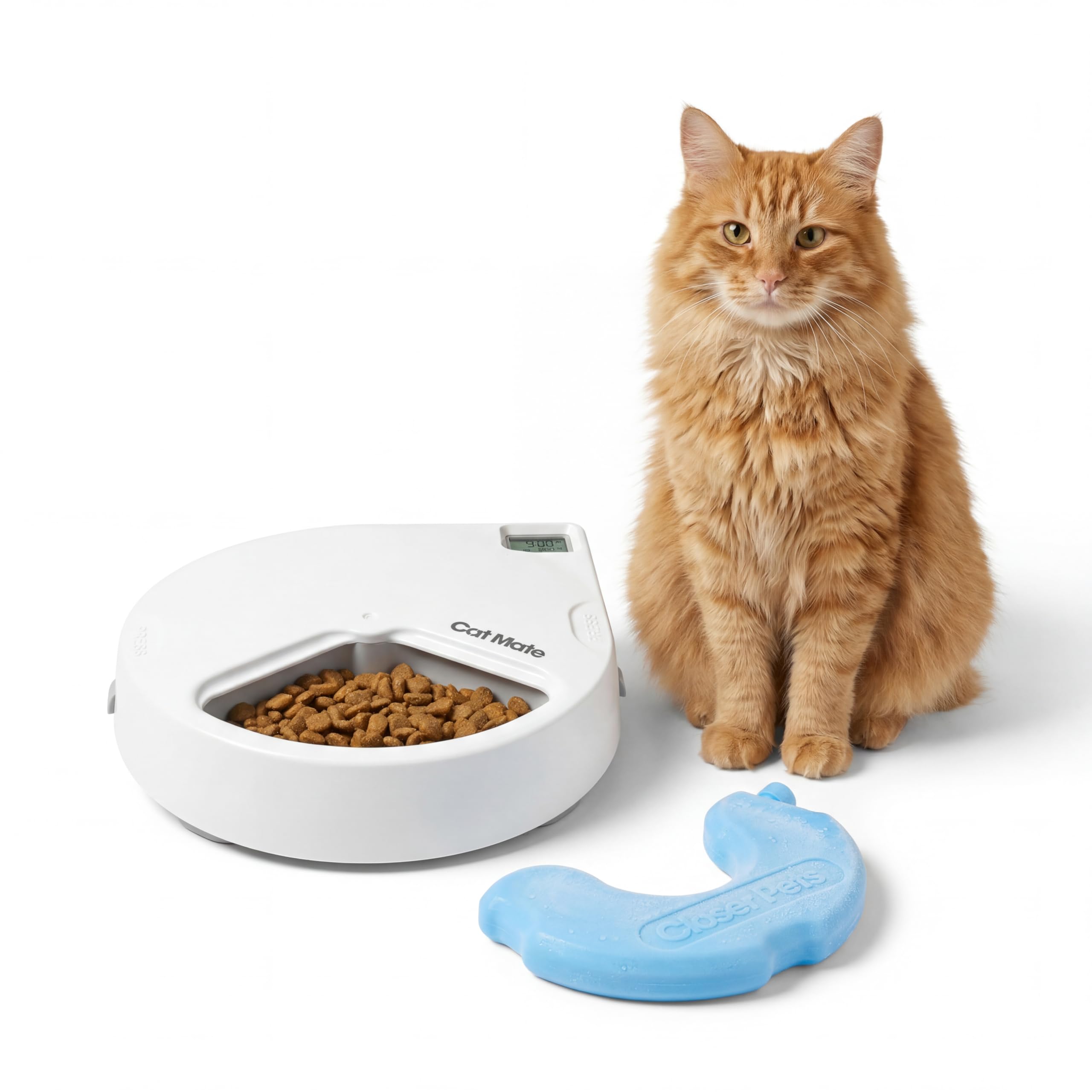 Cat Mate C300 Automatic Pet Feeder - 3 Meal Carousel for Wet/Dry Food | Digital Timer 1