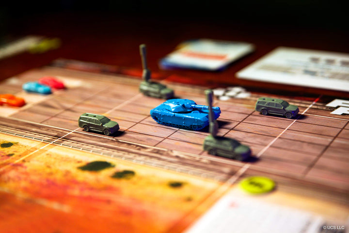 Das auf Mission basierende kooperative Strategie-Brettspiel „The Fast And Furious: Highway Heist“.
