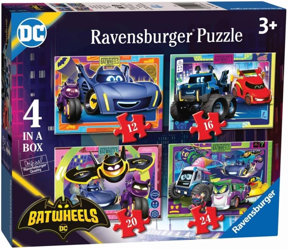 Ravensburger Batman Batwheels 4-in-1 Jigsaw Puzzle Set for Kids Ages 3 and Up 1