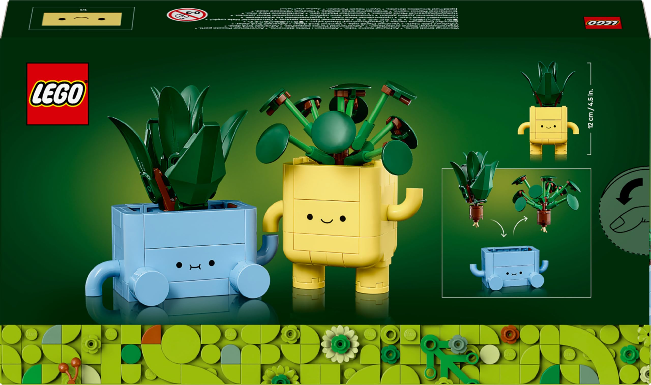 LEGO Botanicals Happy Plants Building Set - 217-Piece Craft Kit for Kids 9+ 9
