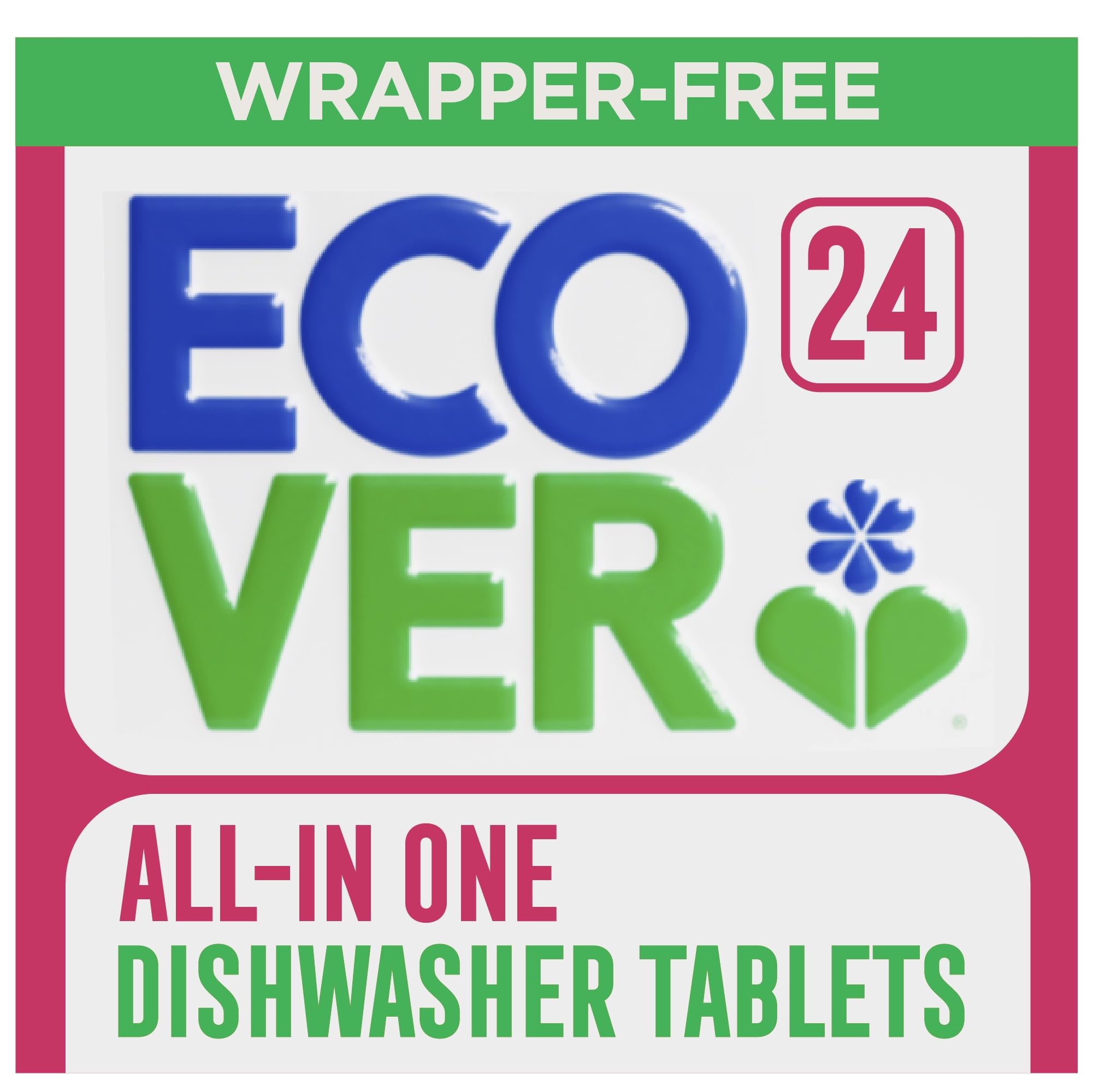 Ecover All-in-One Dishwasher Tablets with Salt & Rinse Aid (24 Tablets) 5