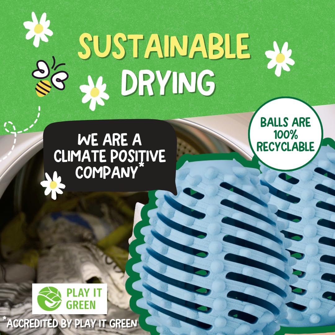 Ecoegg Dryer Balls - Fresh Linen Scent | Reduces Drying Time by up to 28% | Natural Softening | Pack of 1 3