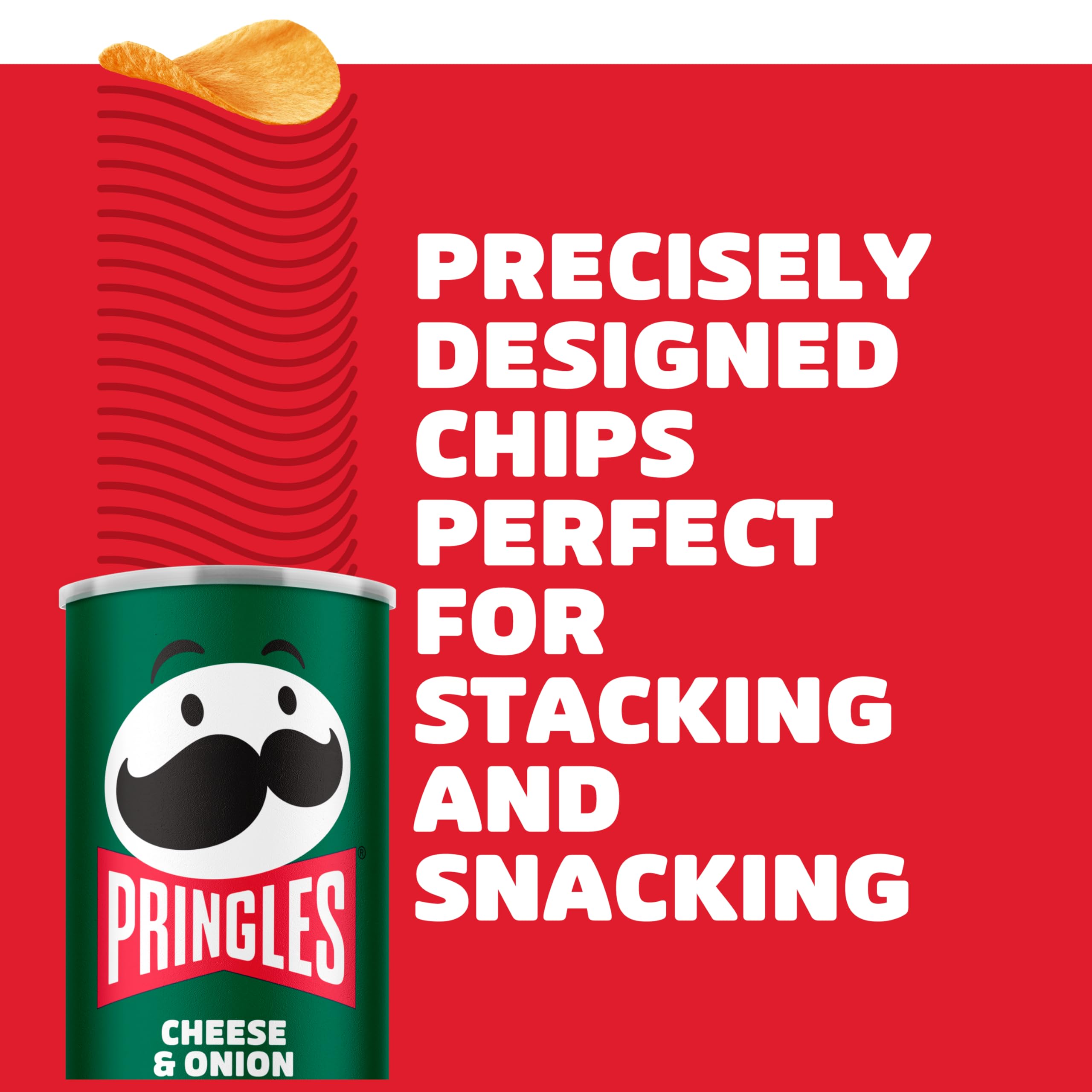 Pringles Cheese & Onion Sharing Crisps 185g (Pack of 4) 3