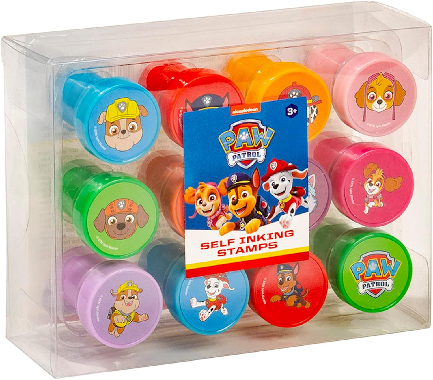 Paw Patrol Stamp Set - Self-Inking Stamps with Chase, Marshall, Skye, Rubble, Zuma Motifs 1