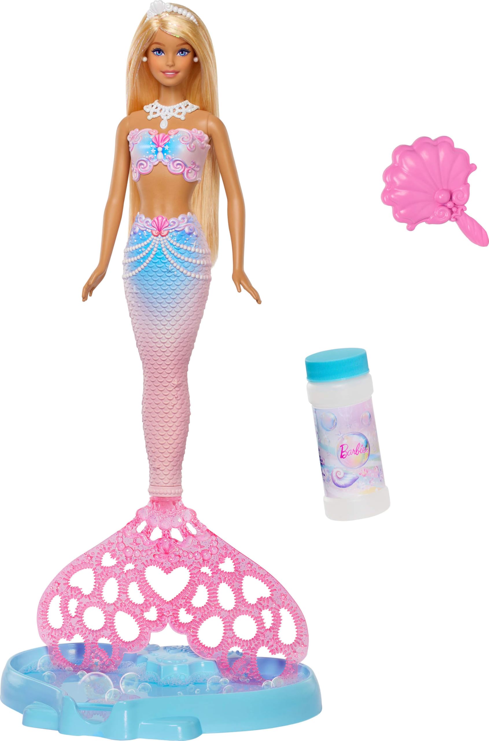 Barbie Bubble Sparkle Mermaid Doll - Bubble Making Tail Fin | Ages 3+ | 38 cm 1
