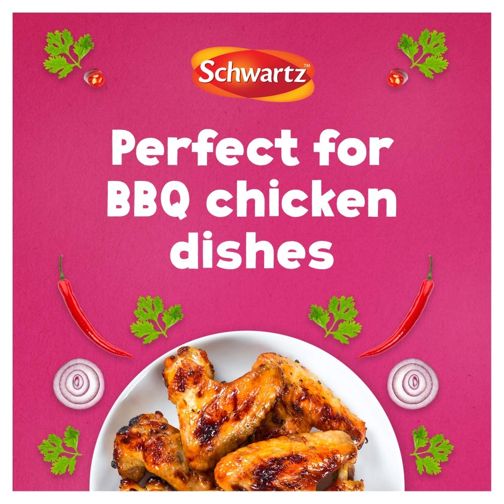 Schwartz Perfect Shake BBQ Seasoning - 44g Jar, Pack of 6 | Balanced Onion, Paprika & Chilli 4