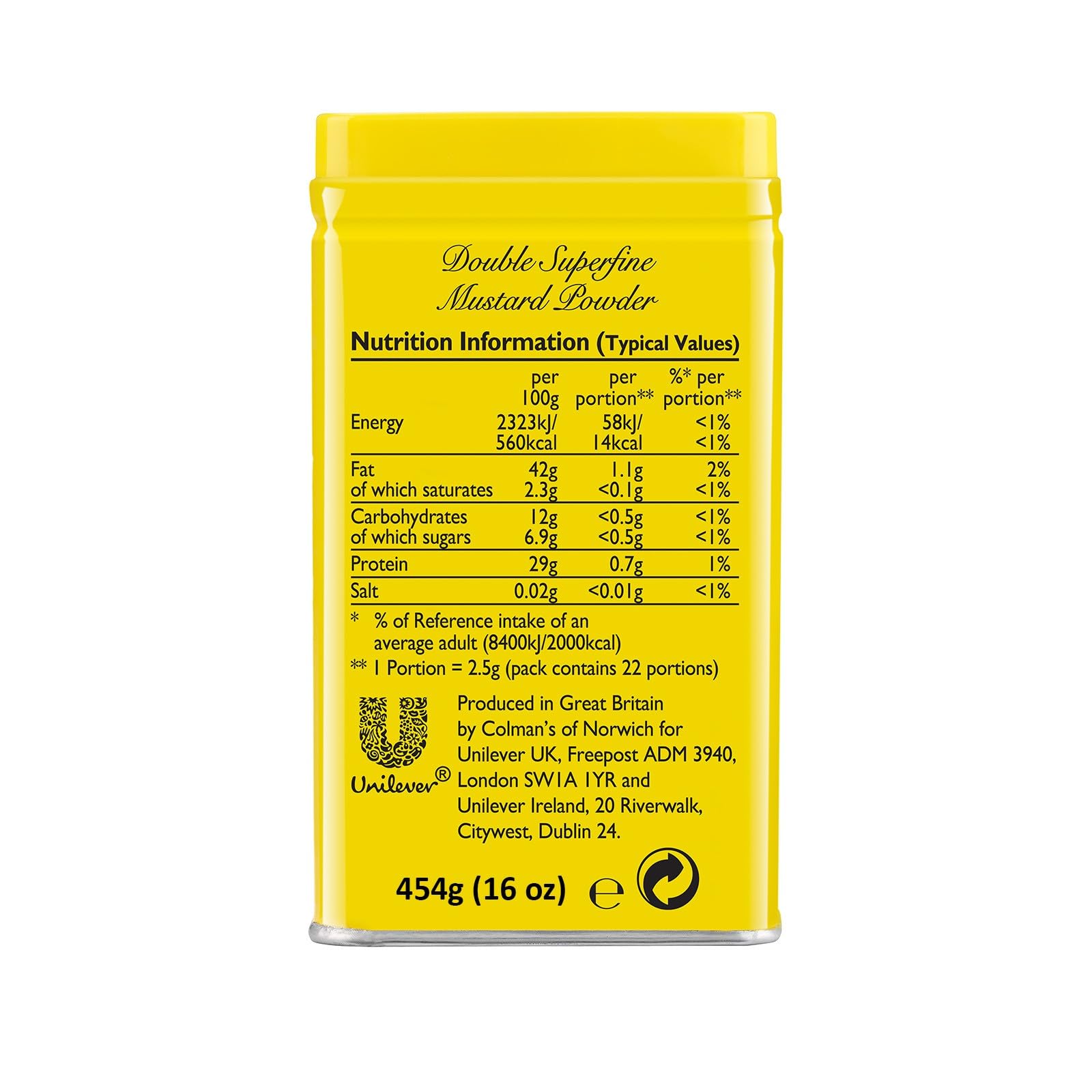 Colman's Original English Mustard Powder - Fiery Kick | 454g