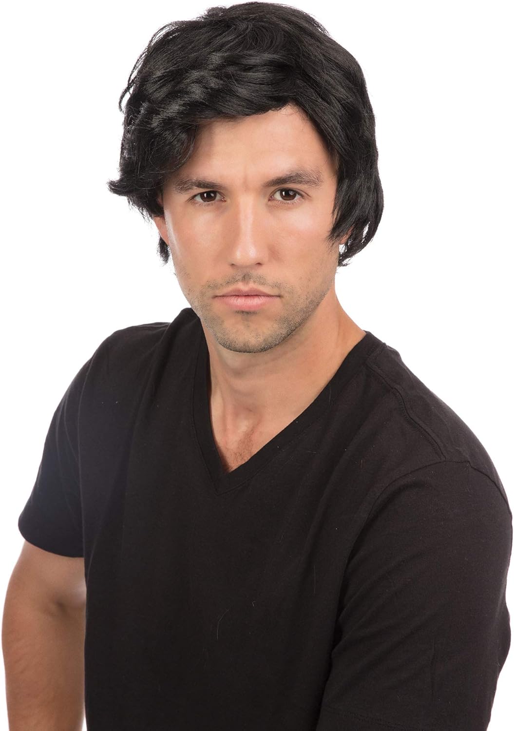 Bristol Novelty Black Men's Side Parting Synthetic Wig BW465 1