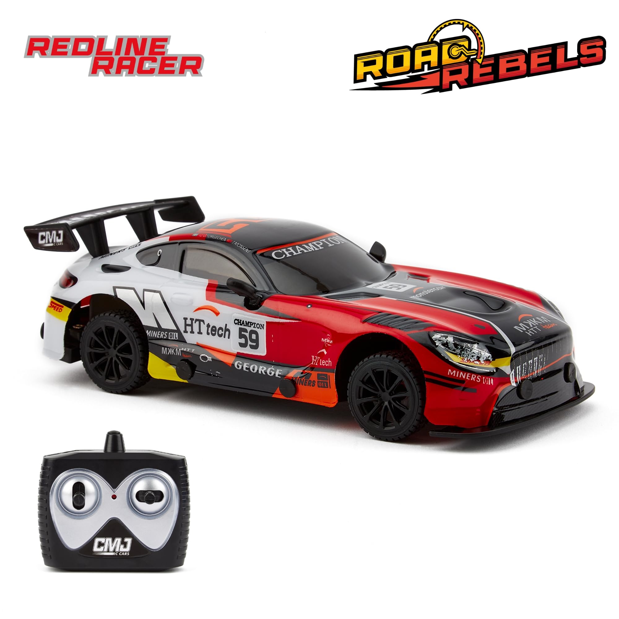 Road Rebel Redline Racer - 1:24 Scale RC Car with 2.4GHz Remote Control 12