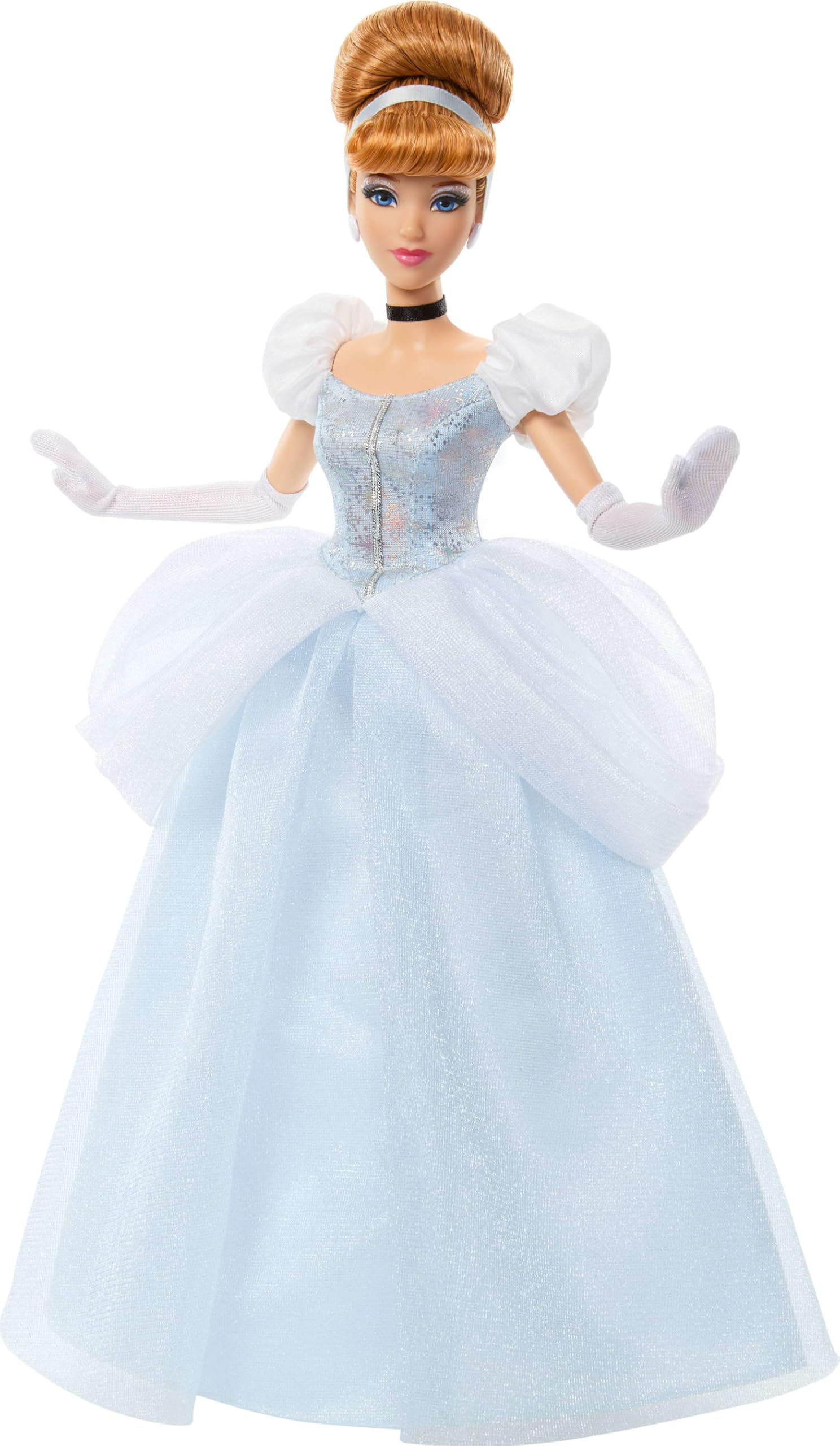 Mattel Disney Princess Cinderella Sparkling Princess Fashion Doll | 11 Points of Articulation | Ages 4+