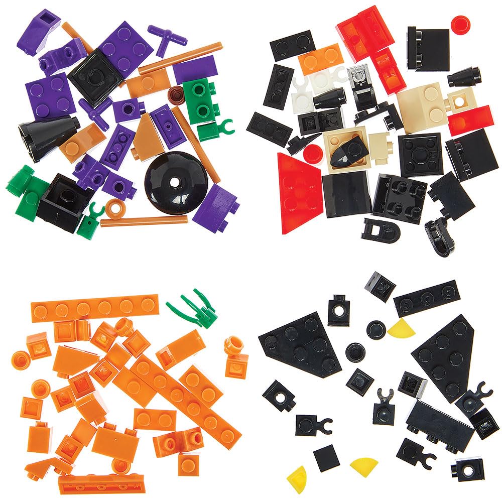Baker Ross FN657 Halloween Building Brick Kits - 4 Spooky Character Sets for Kids Age 6+ 3