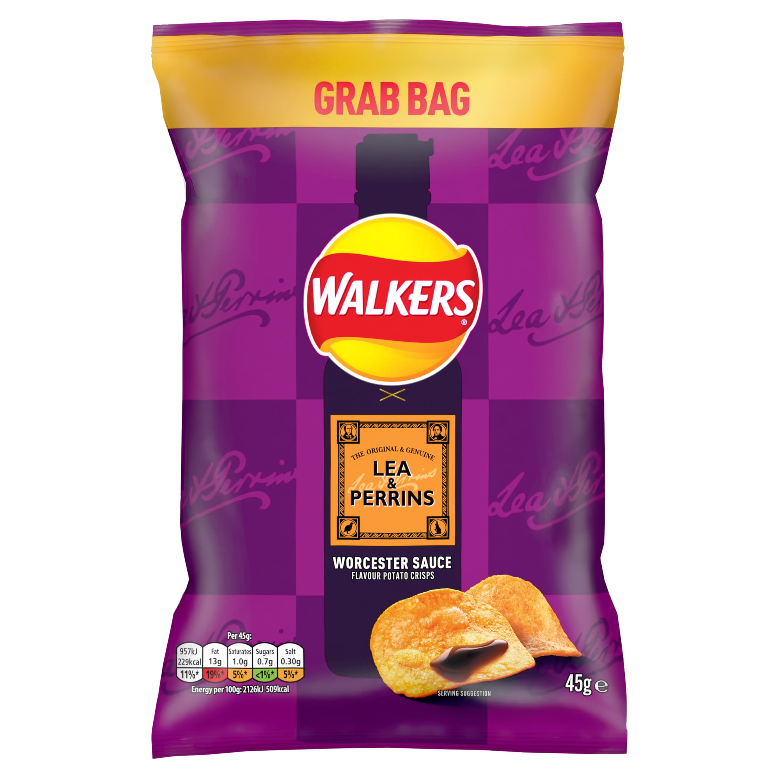 Walkers Worcester Sauce Crisps Multipack - 32 Count