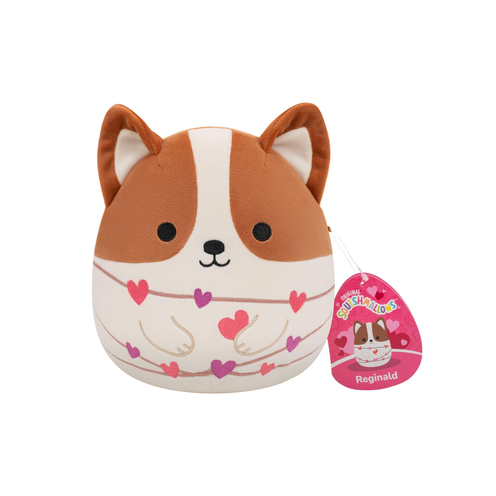 Squishmallows Reginald the Corgi Valentine's Plush Stuffed Animal - 7.5-Inch | Polyester | Unisex Children 3