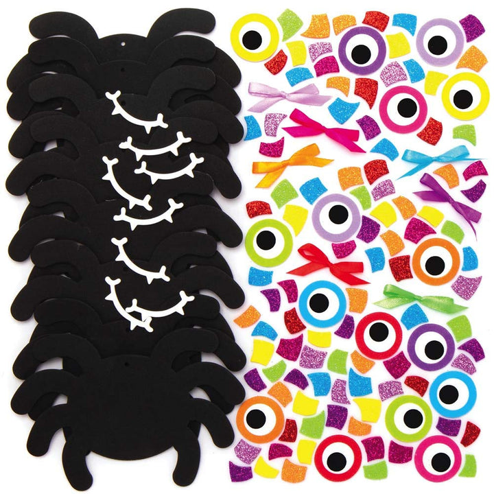 Baker Ross Spider Mix and Match Halloween Decoration Craft Kit - Pack of 8