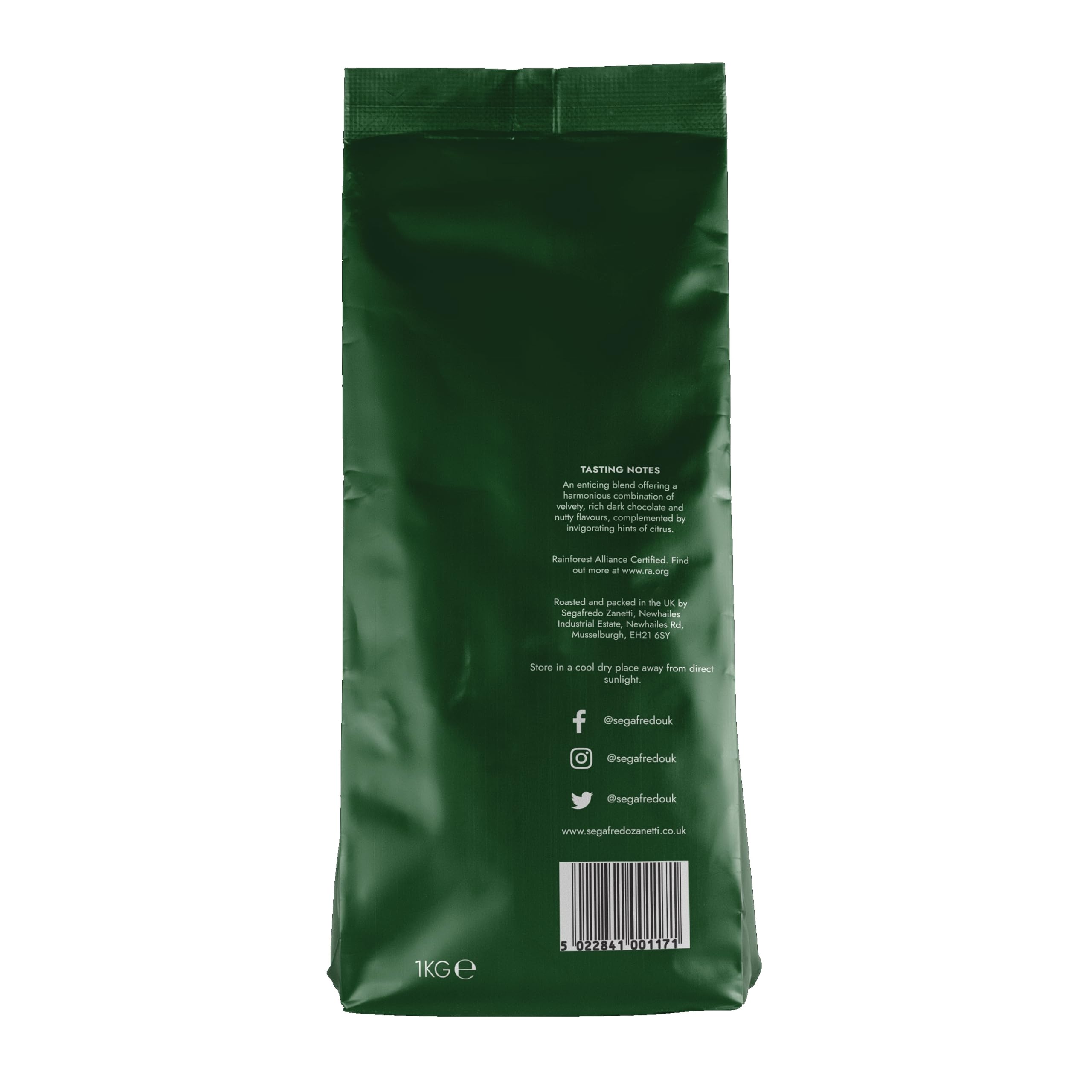 Segafredo Zanetti FORESTA Whole Coffee Beans - Rainforest Alliance Certified | 1Kg Pack
